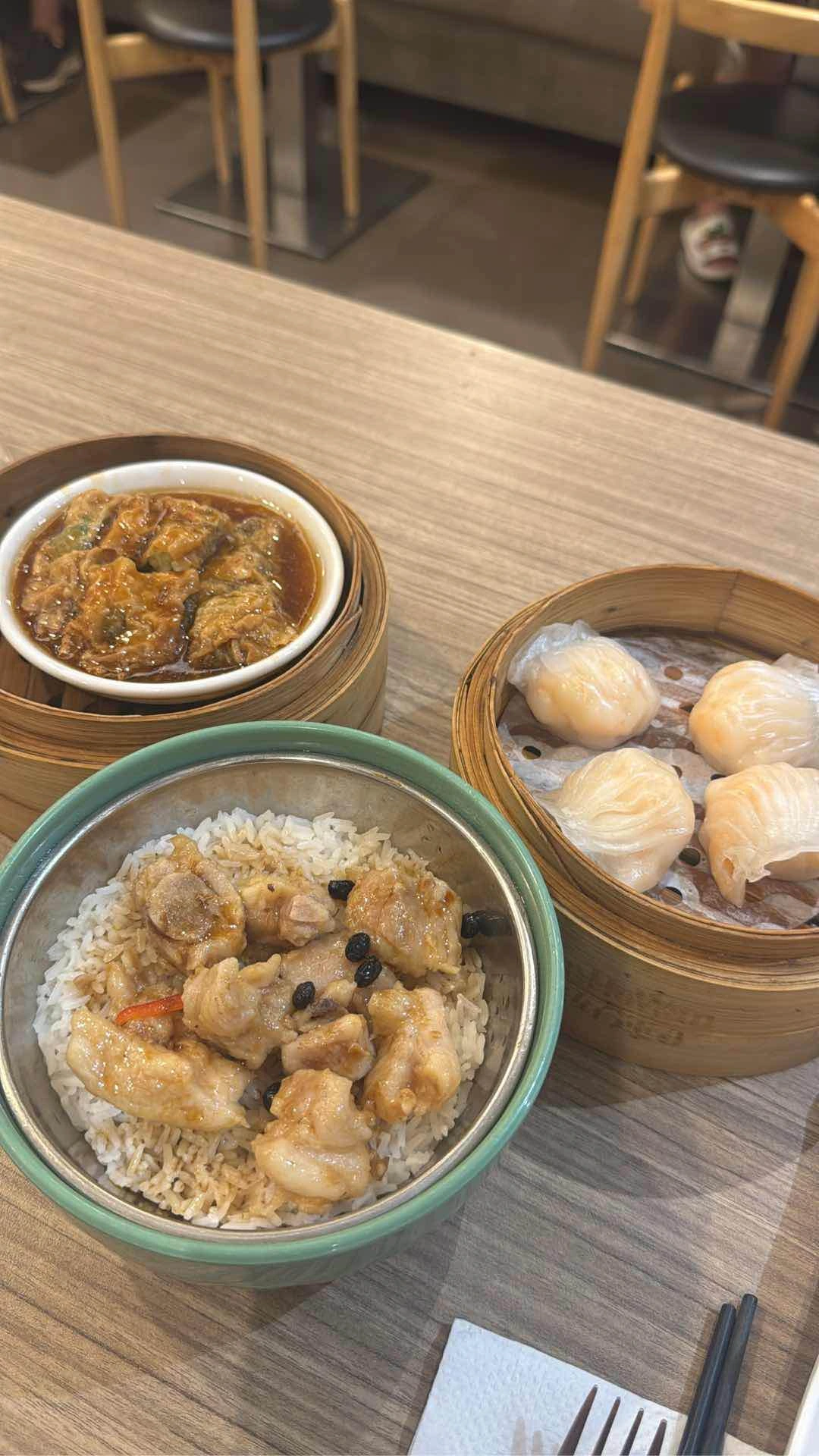 Spareribs Rice, Hakaw, Beancurd