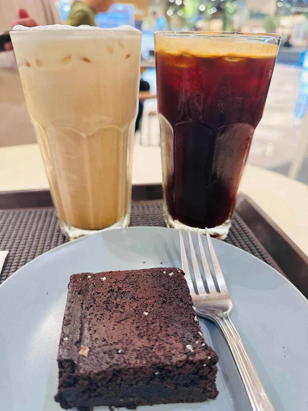 Iced long black, honey latte, bucky’s original