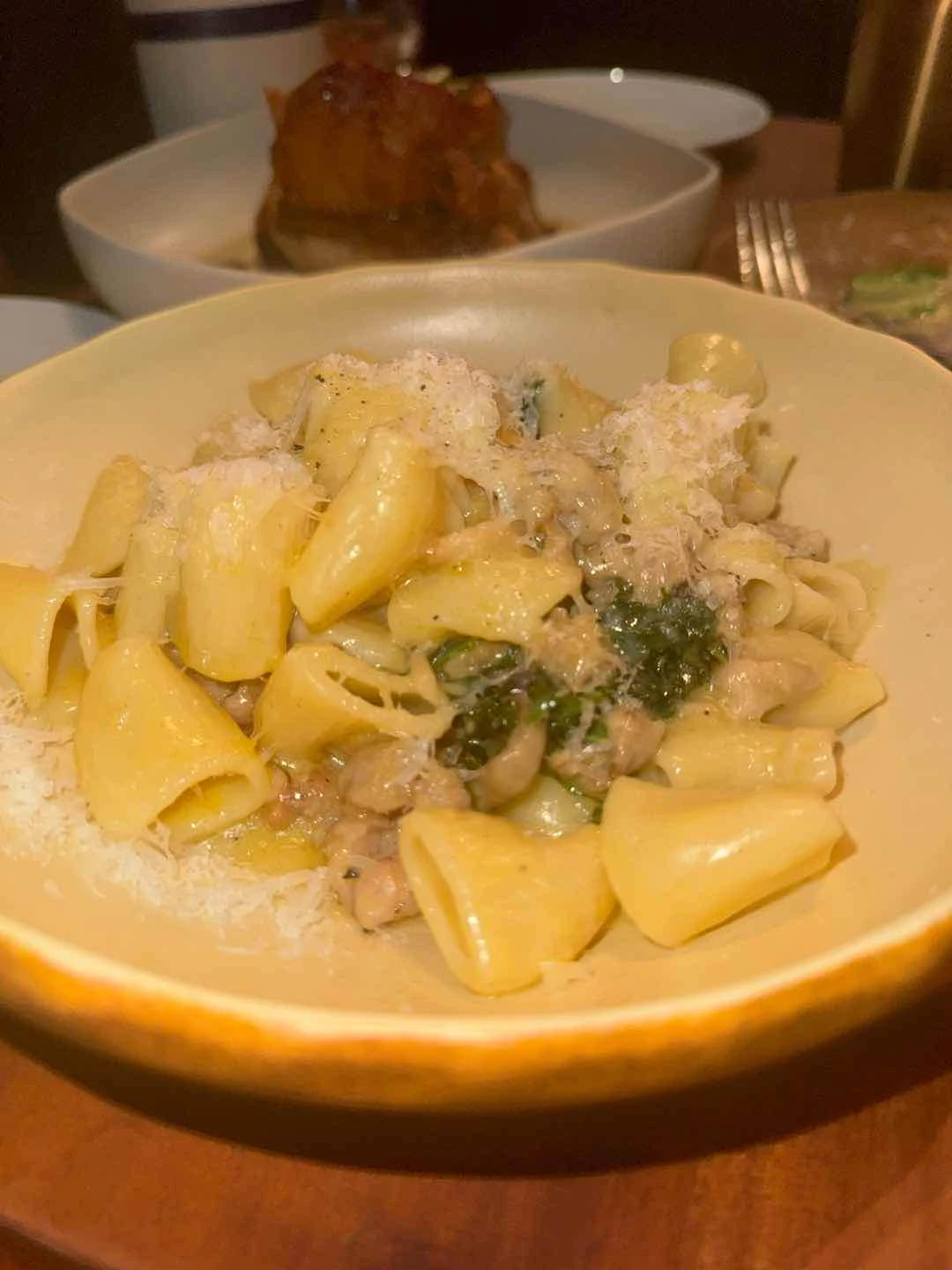 Mushroom pasta with Italian Sausage