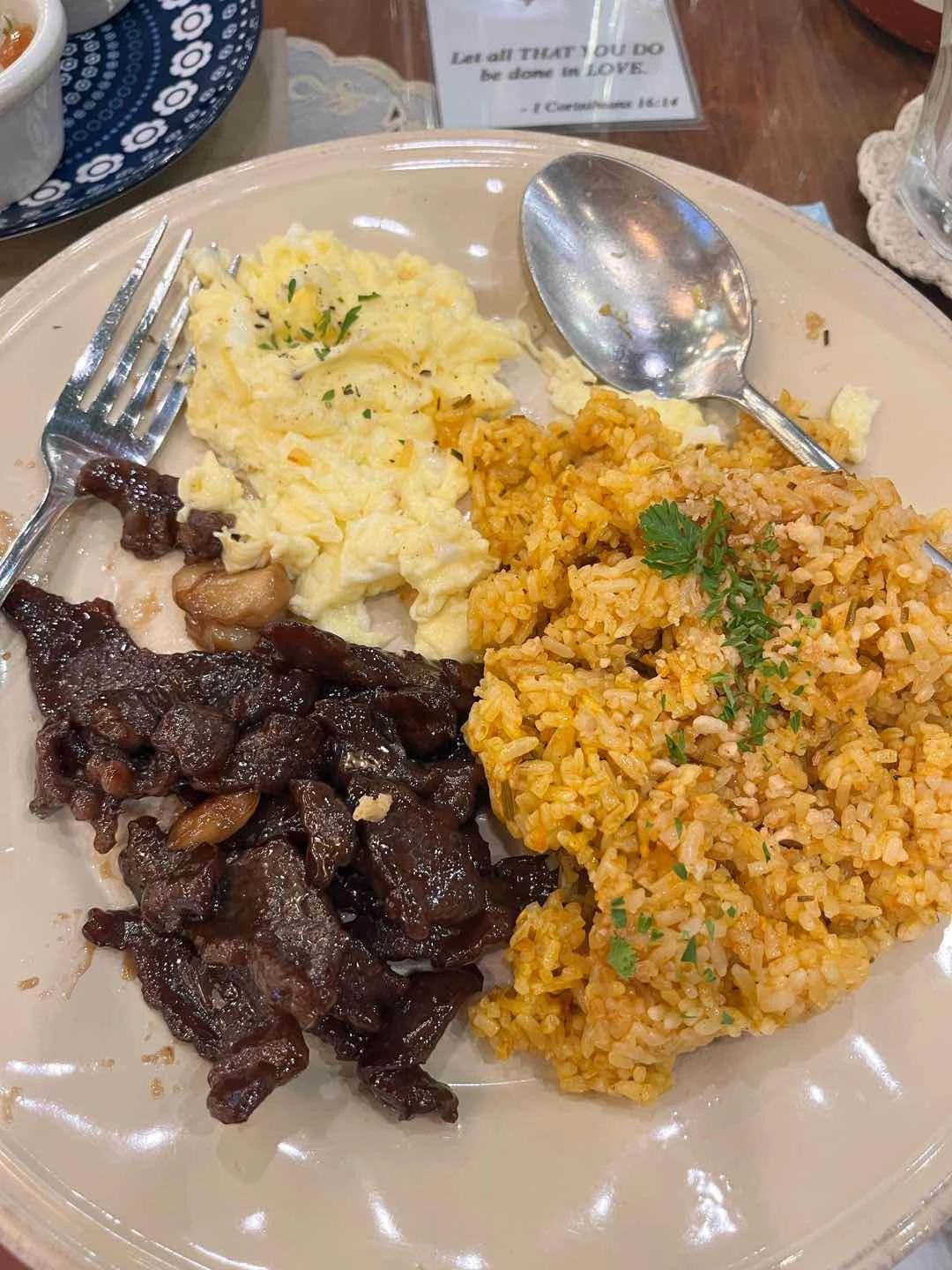 Tapa with rosemary rice