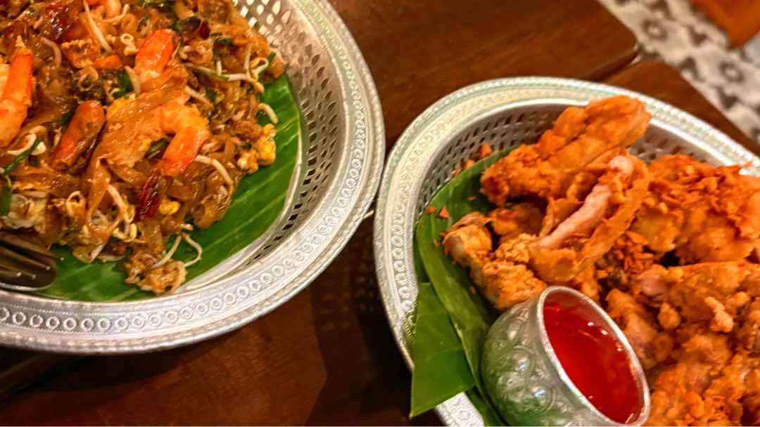 Pad Thai and Crispy Garlic & Pepper Porkchop