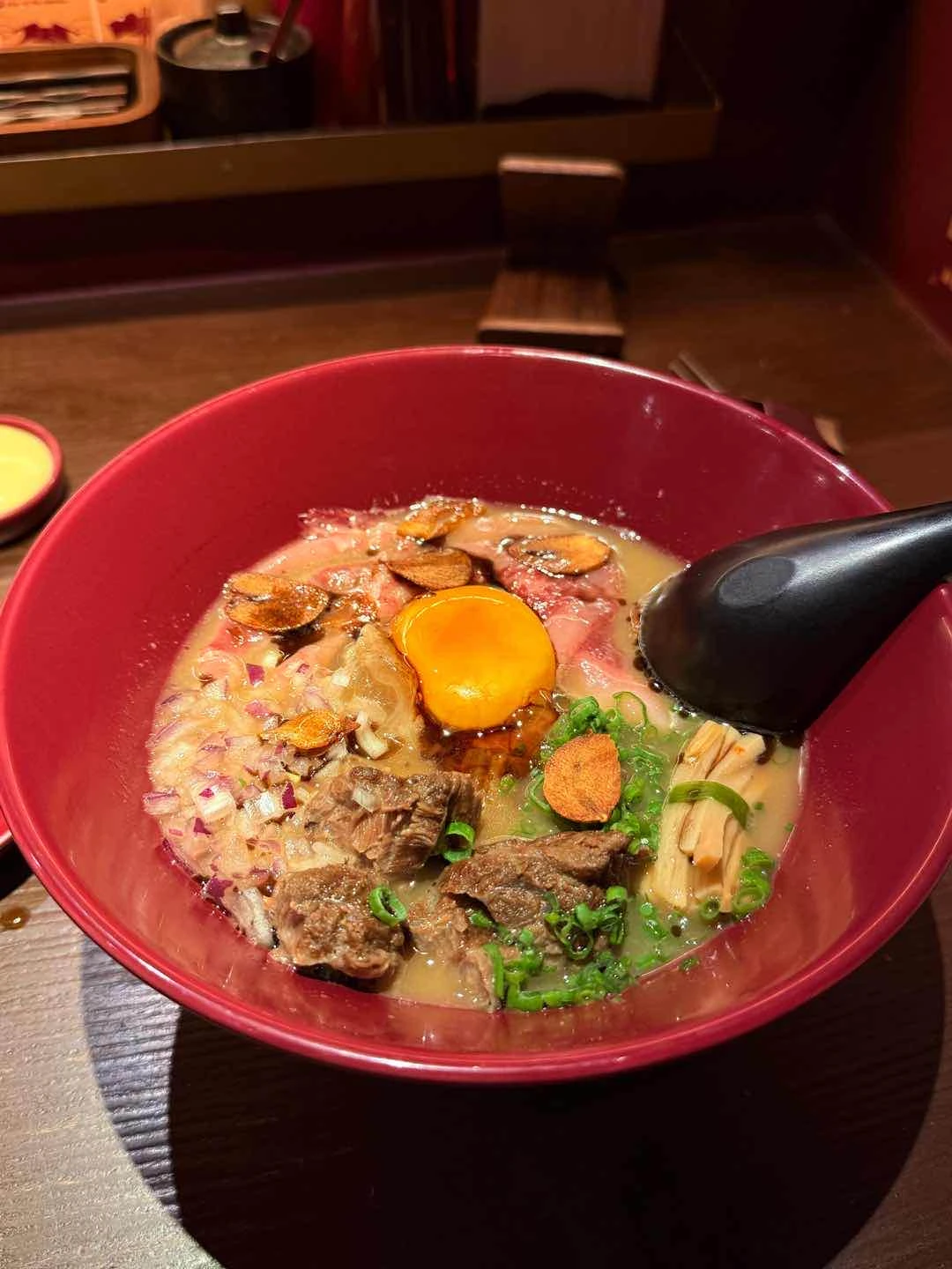 wagyu and tendon ramen