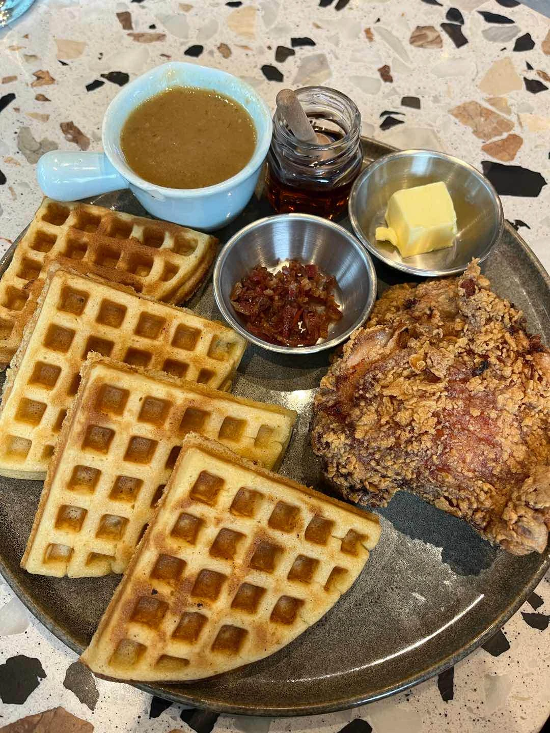 waffles and chicken
