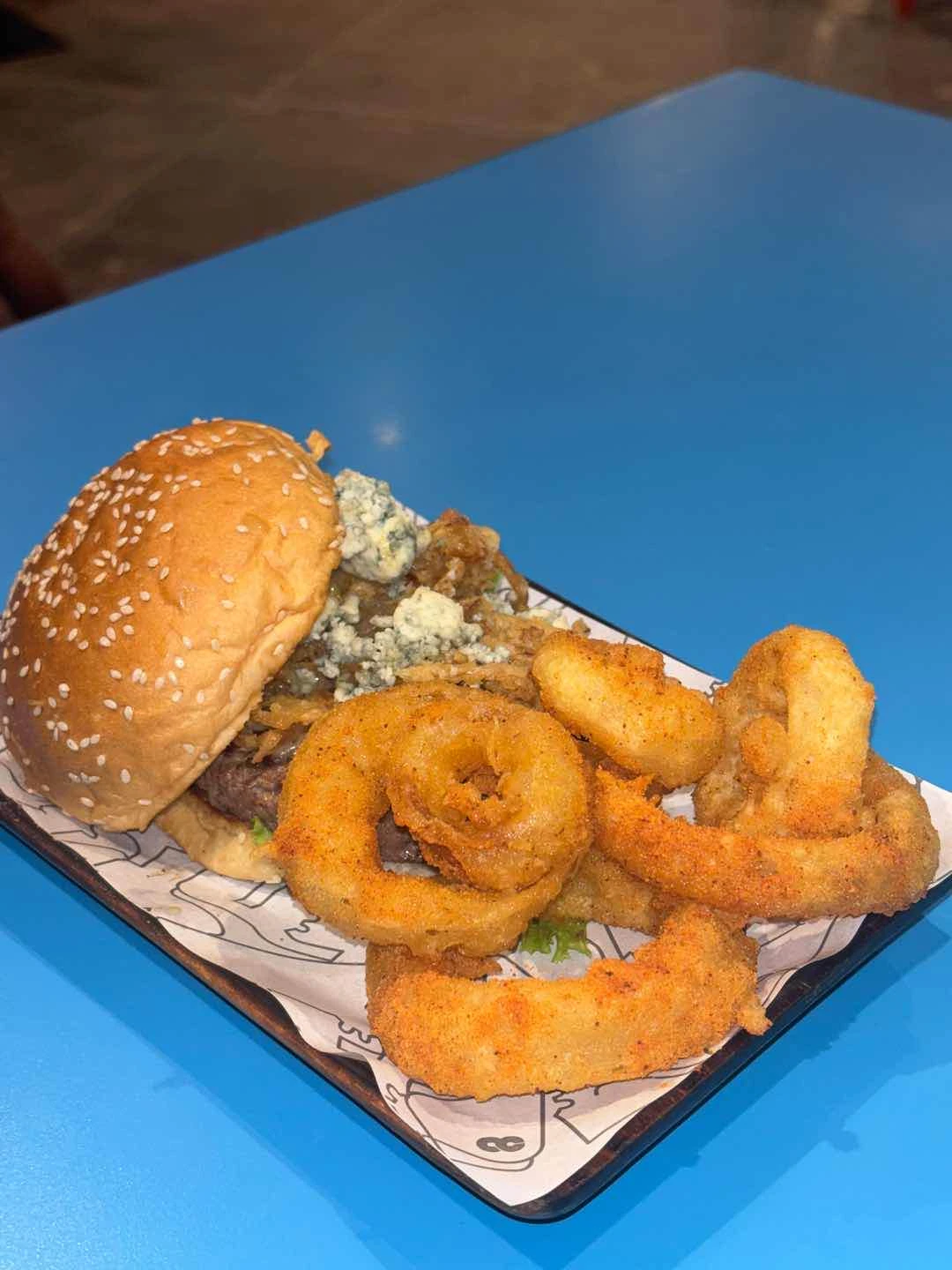 No. 4 Burger, Onion Rings