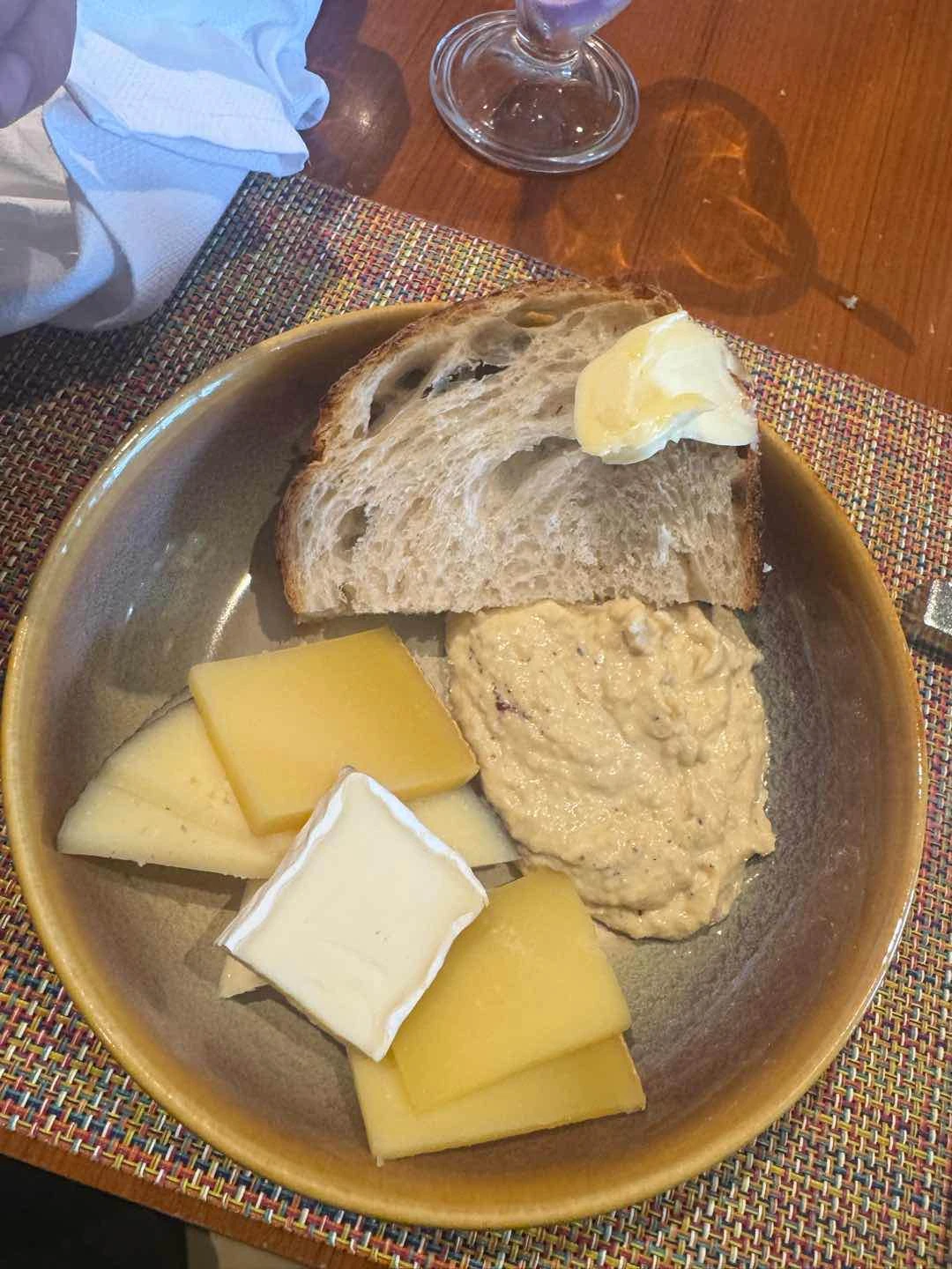 Hummus, sourdough, and cheese again