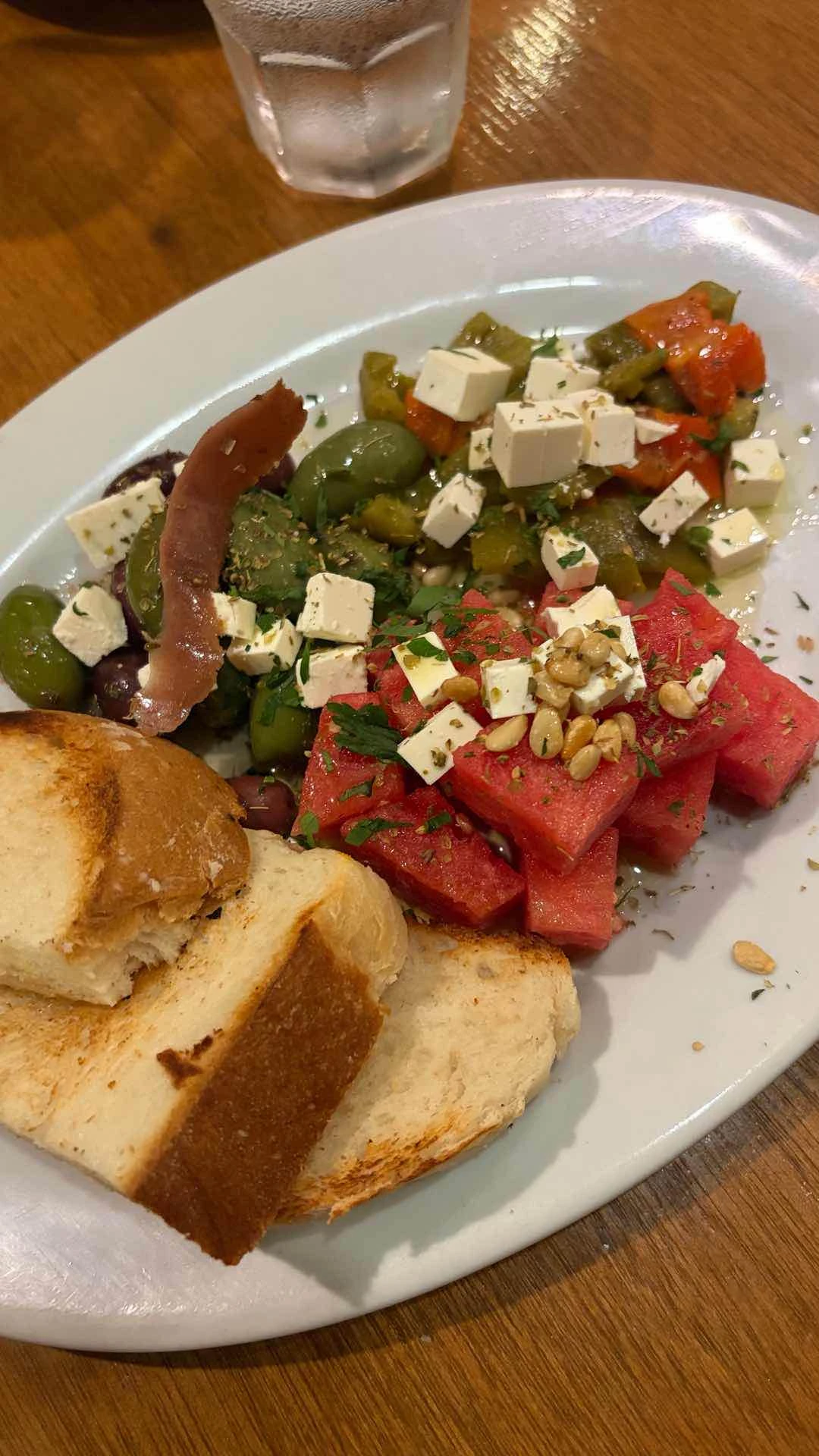 Watermelon, olives, sundried tomatoes of Cyma Greek Taverna - Shangri-La Plaza