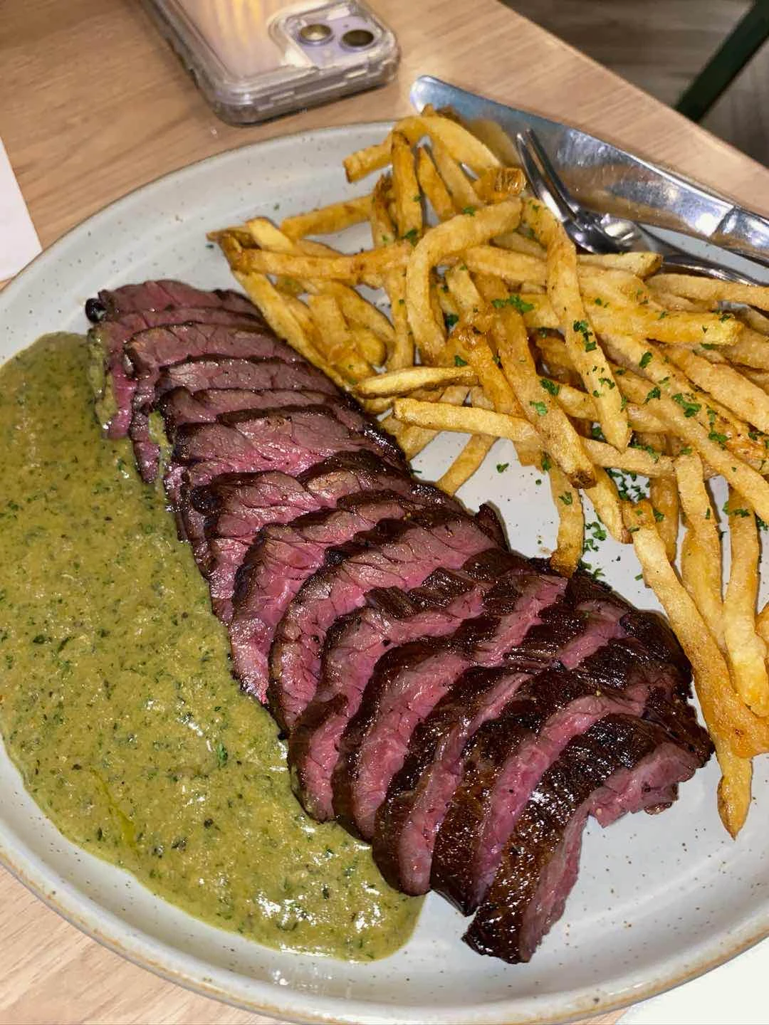 Steak and Frites of Burnt Bean