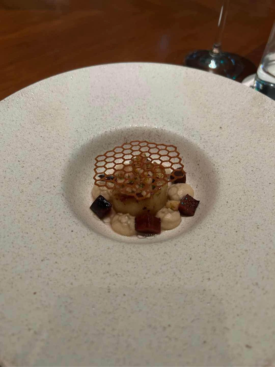scallop, celeriac, apple