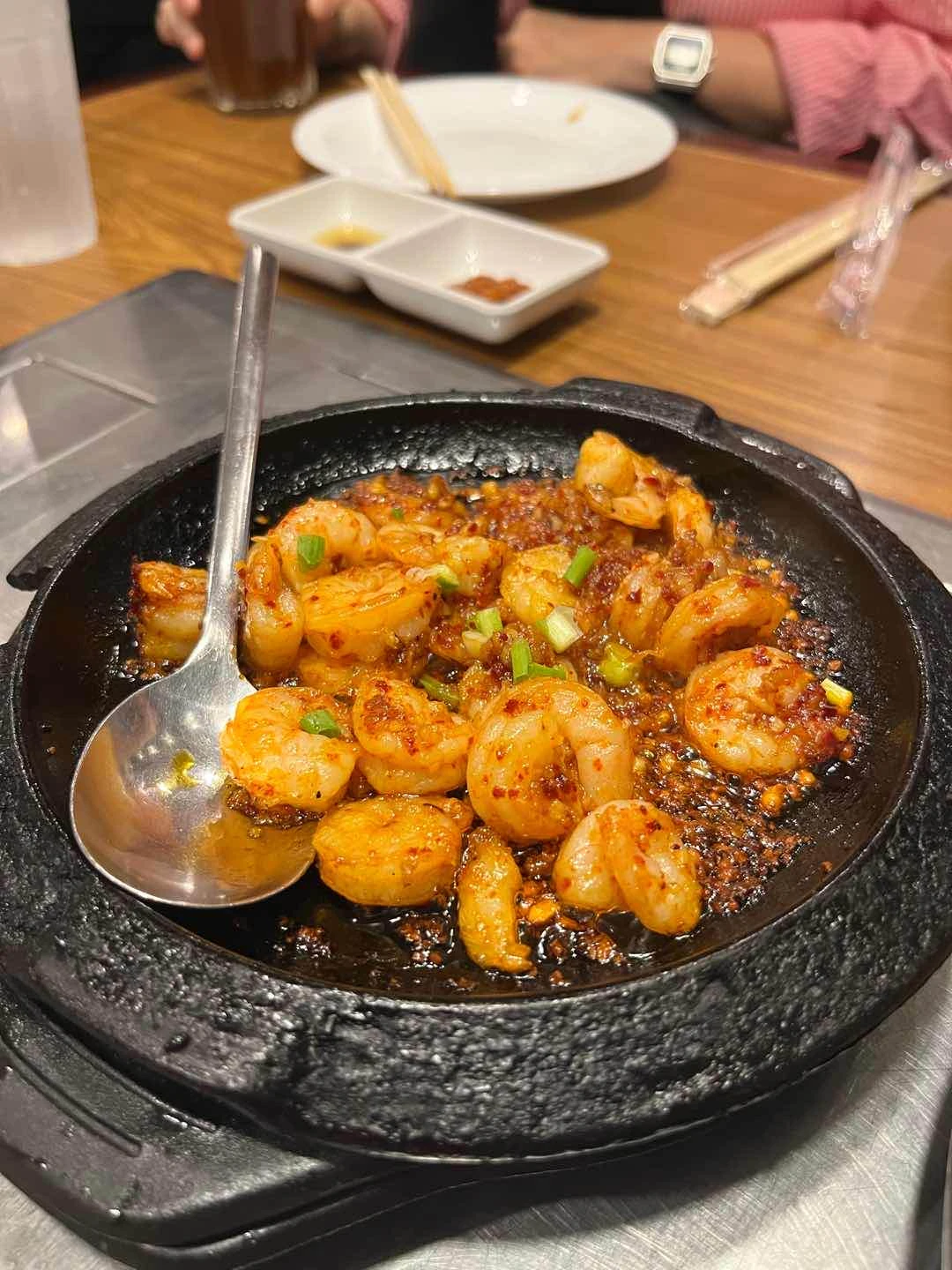 Sizzling shrimp
