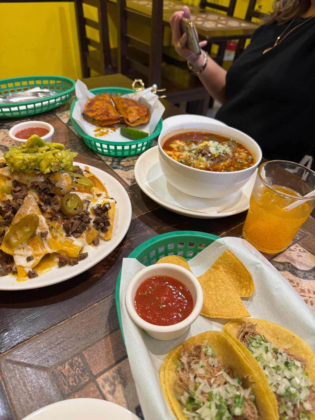 Nachos, Birria Tacos, Birria Ramen, Carnitas