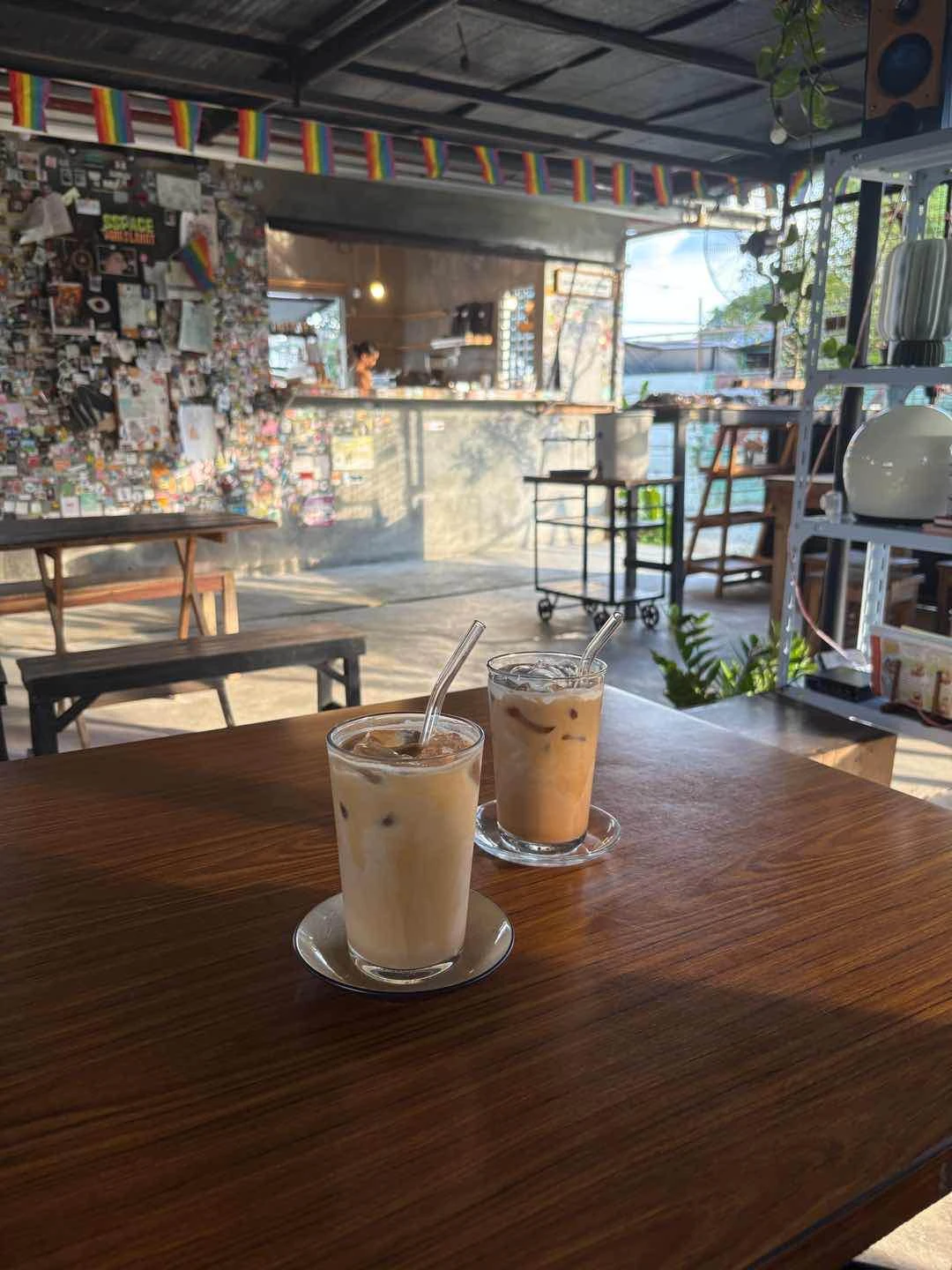 spanish latte & sea salt caramel latte
