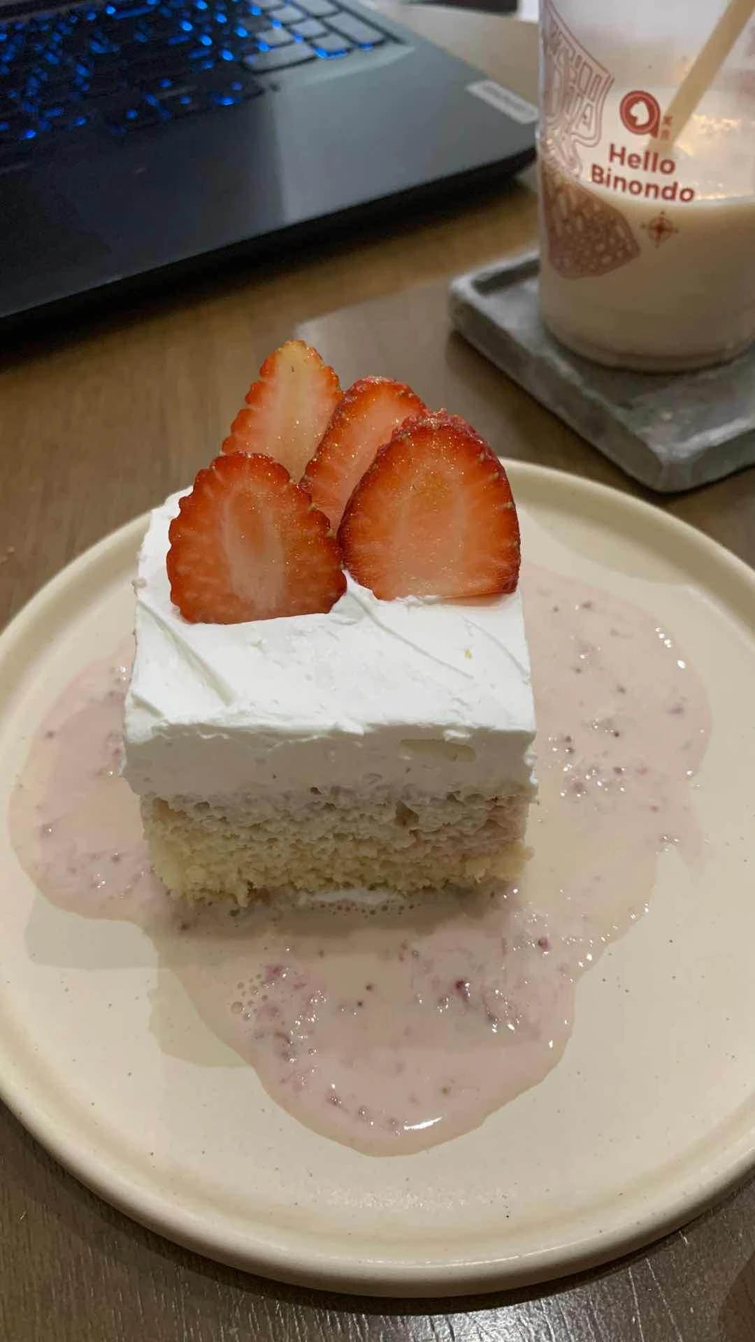 Strawberry tres leches   of Apologue Coffee & Pastry