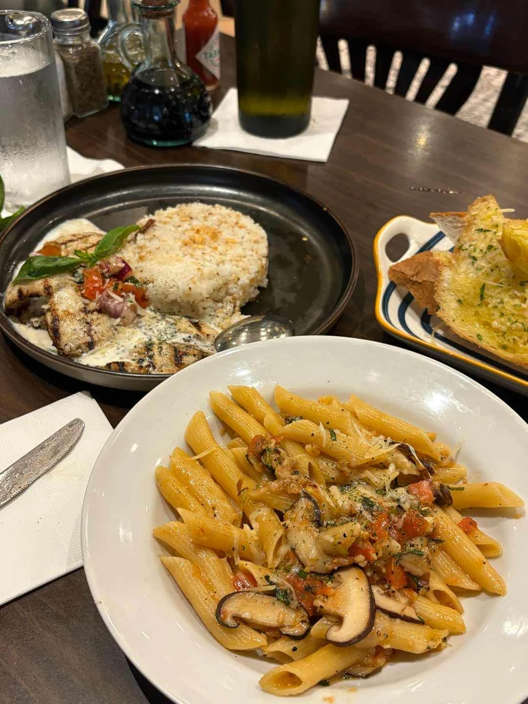 chicken Milanese + arabiatta penne