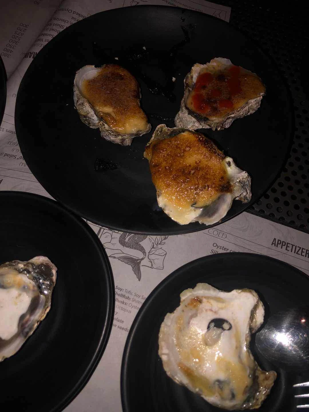 baked oysters - 10! 