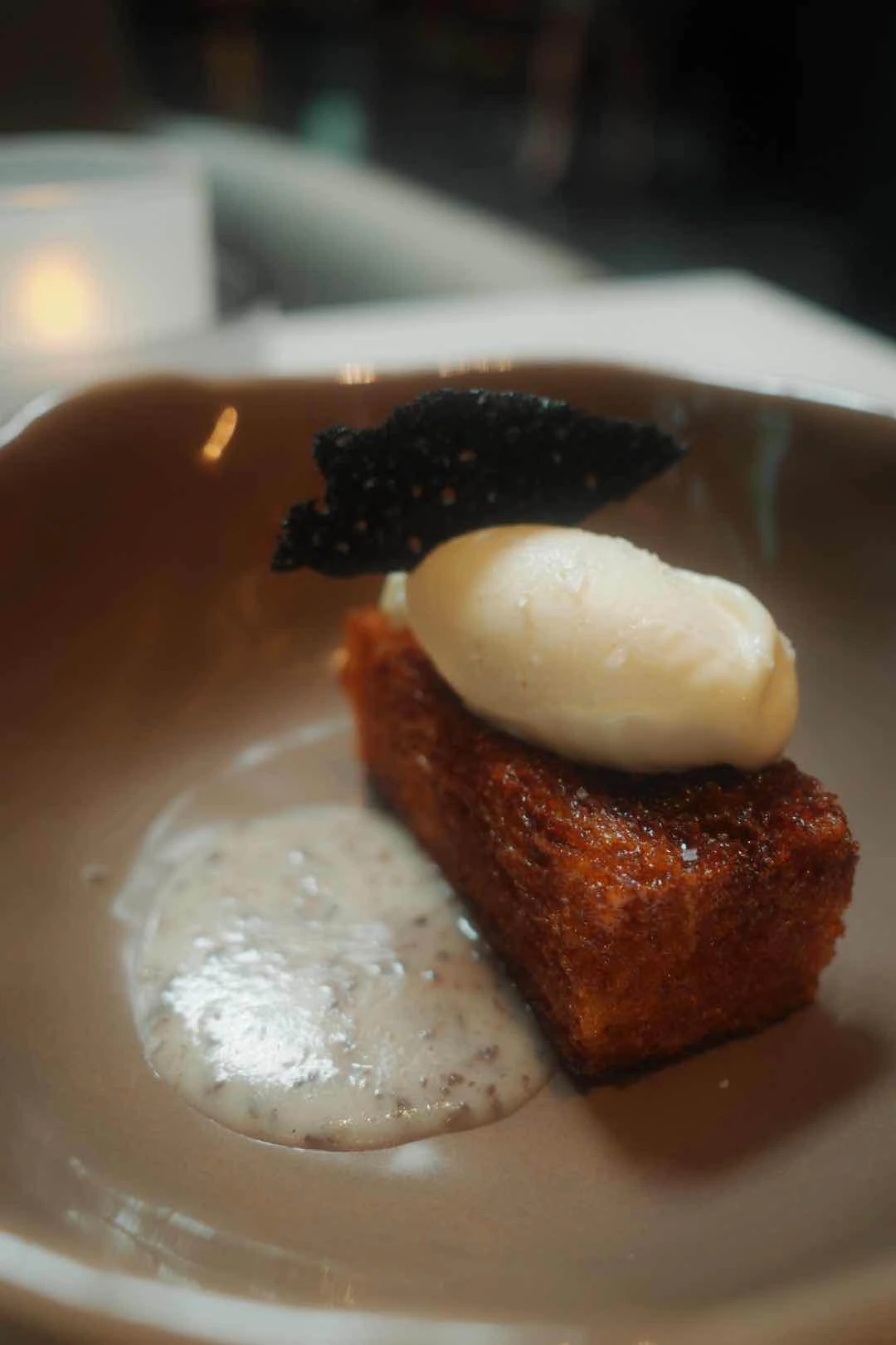 manchego ice cream, brioche