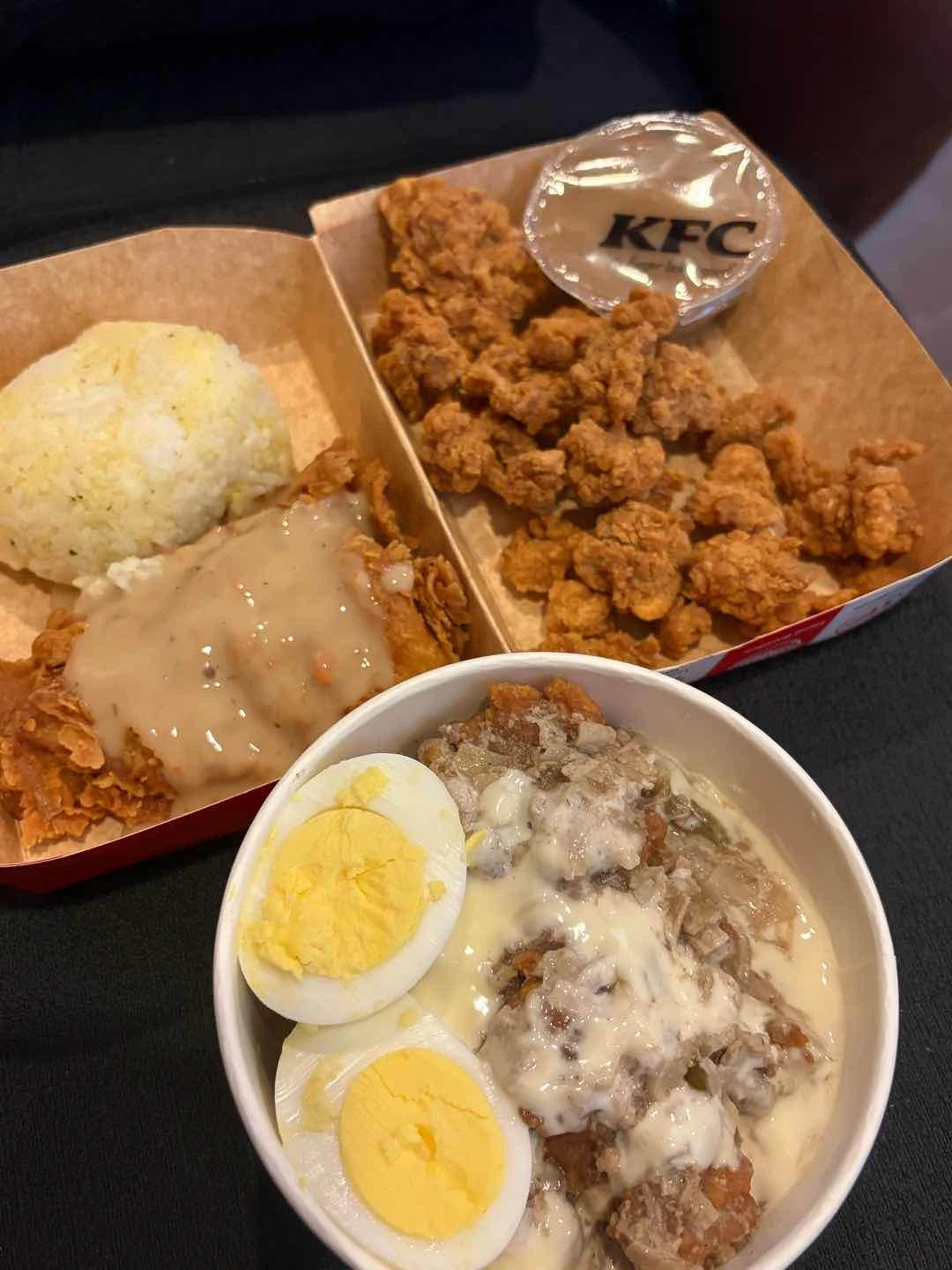 funshots, zinger steak ala king, sisig hotshots