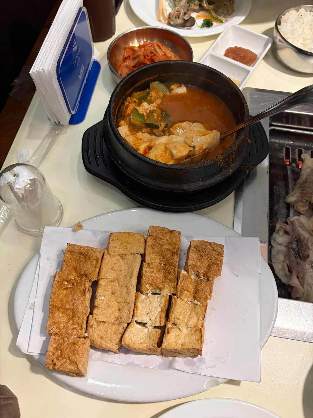 dubu jeon (fried tofu)
