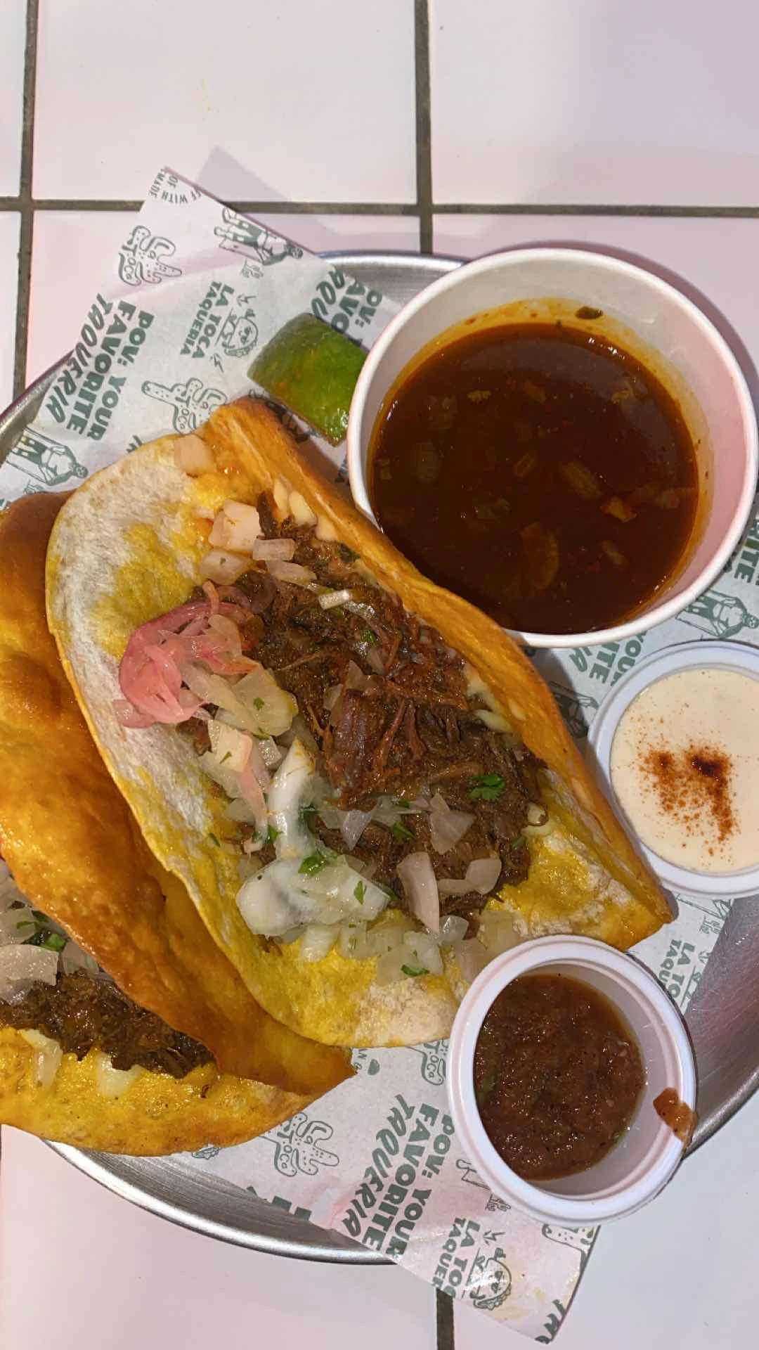 TOASTED QUESABIRRIA TACOS.