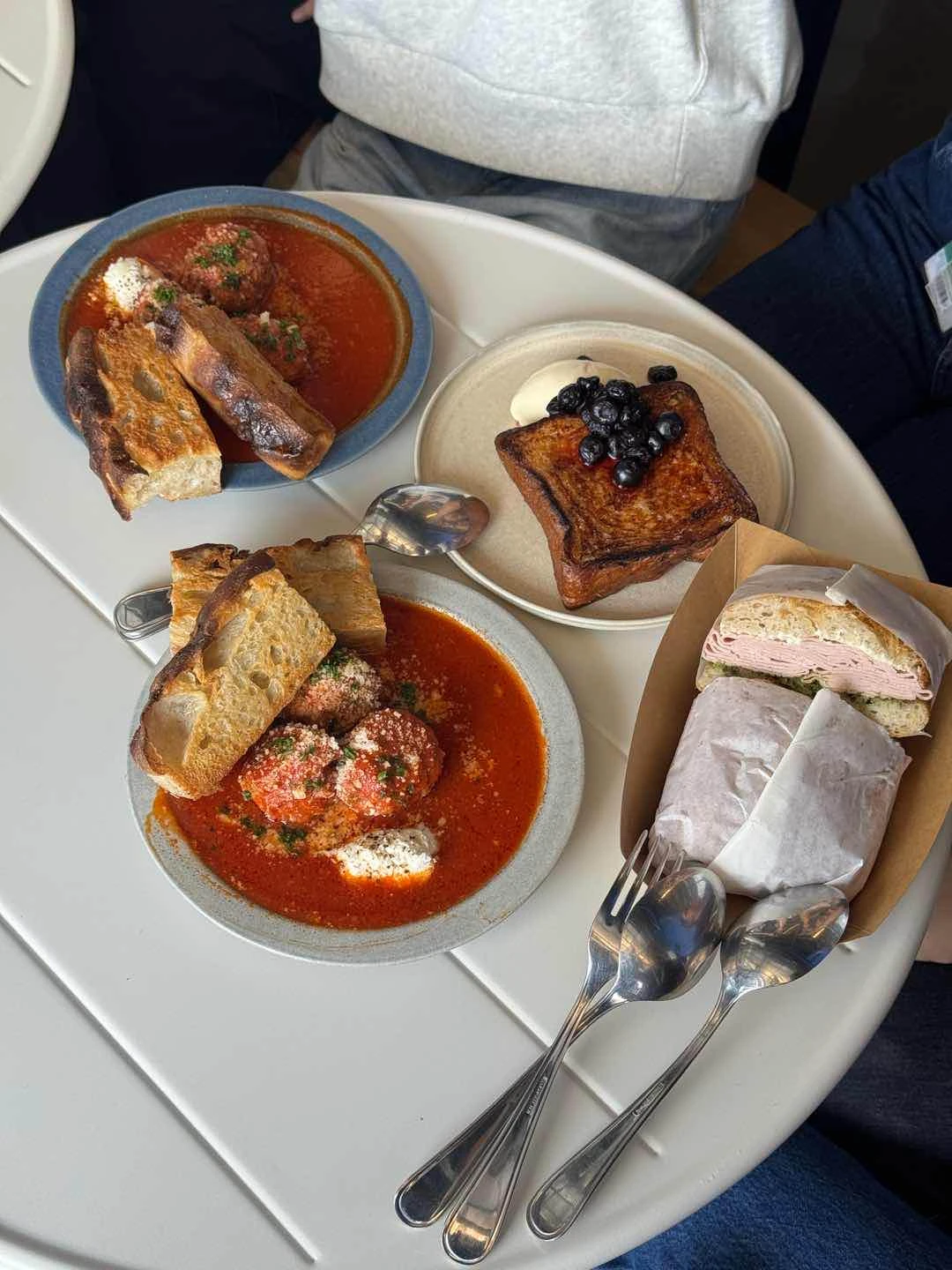 meatballs, mortadella, french toast of Scratch