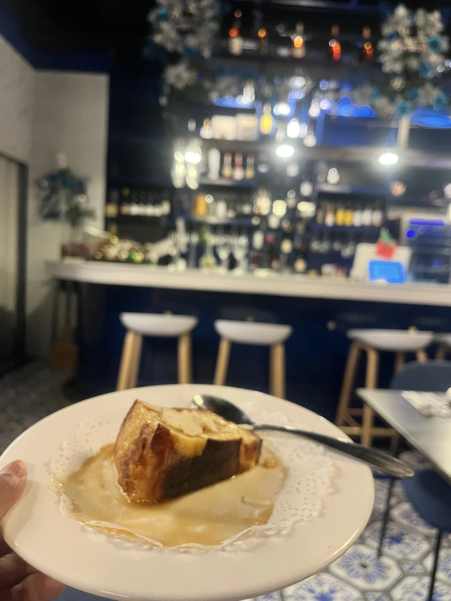 Complimentary cake from the resto since it was our birthday! of Orlando's Churrasqueira Restaurant