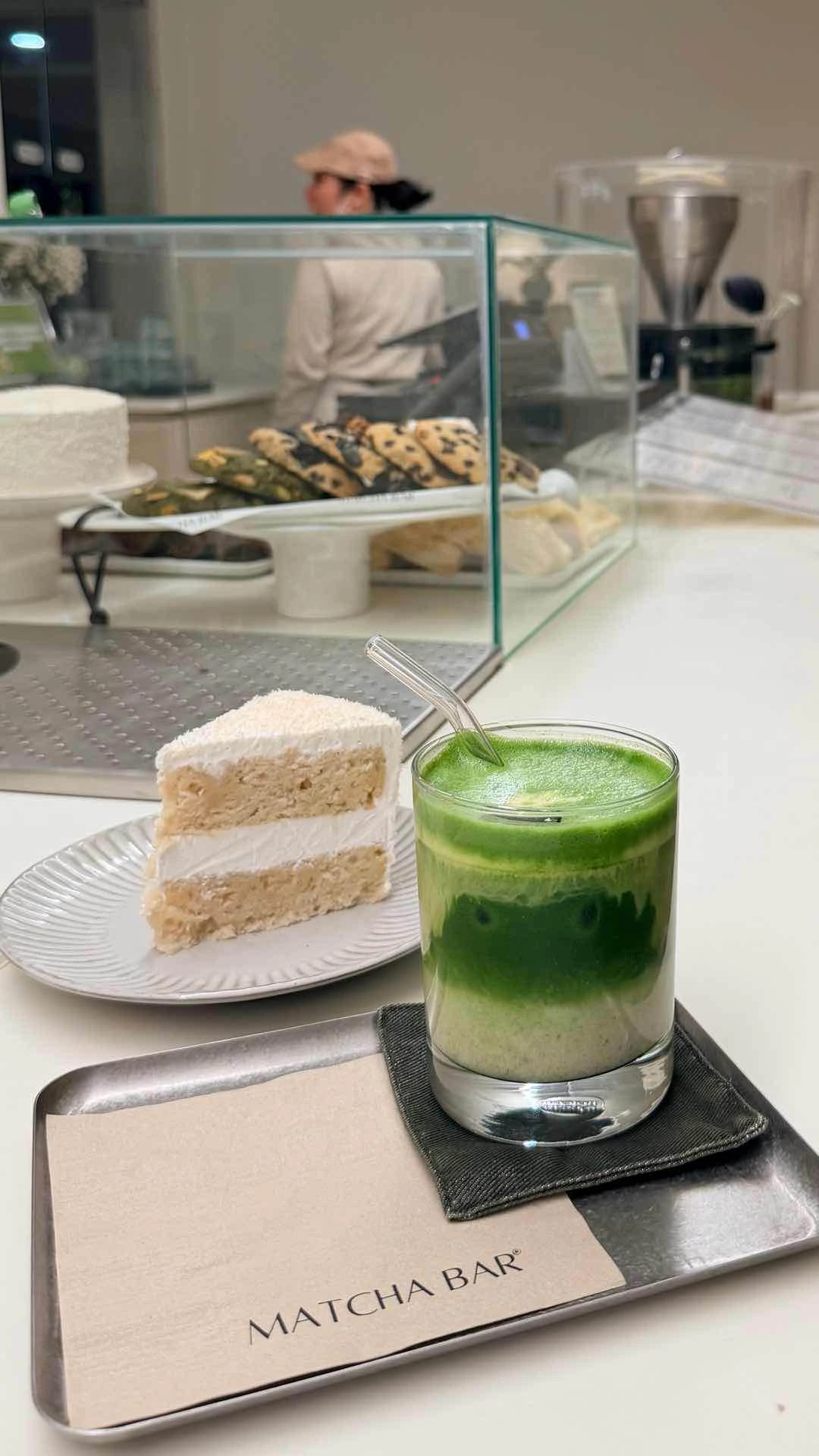 Pistachio Matcha & Toasted Coconut Cake