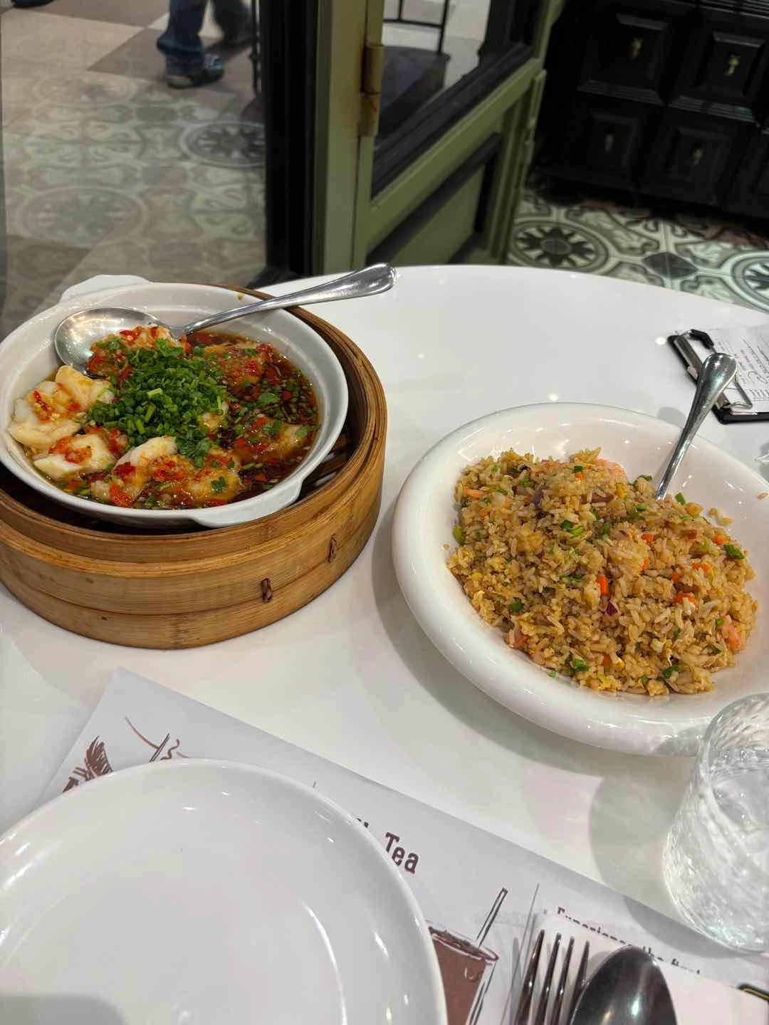 Yangchow fried rice & steamed fish with chili garlic 