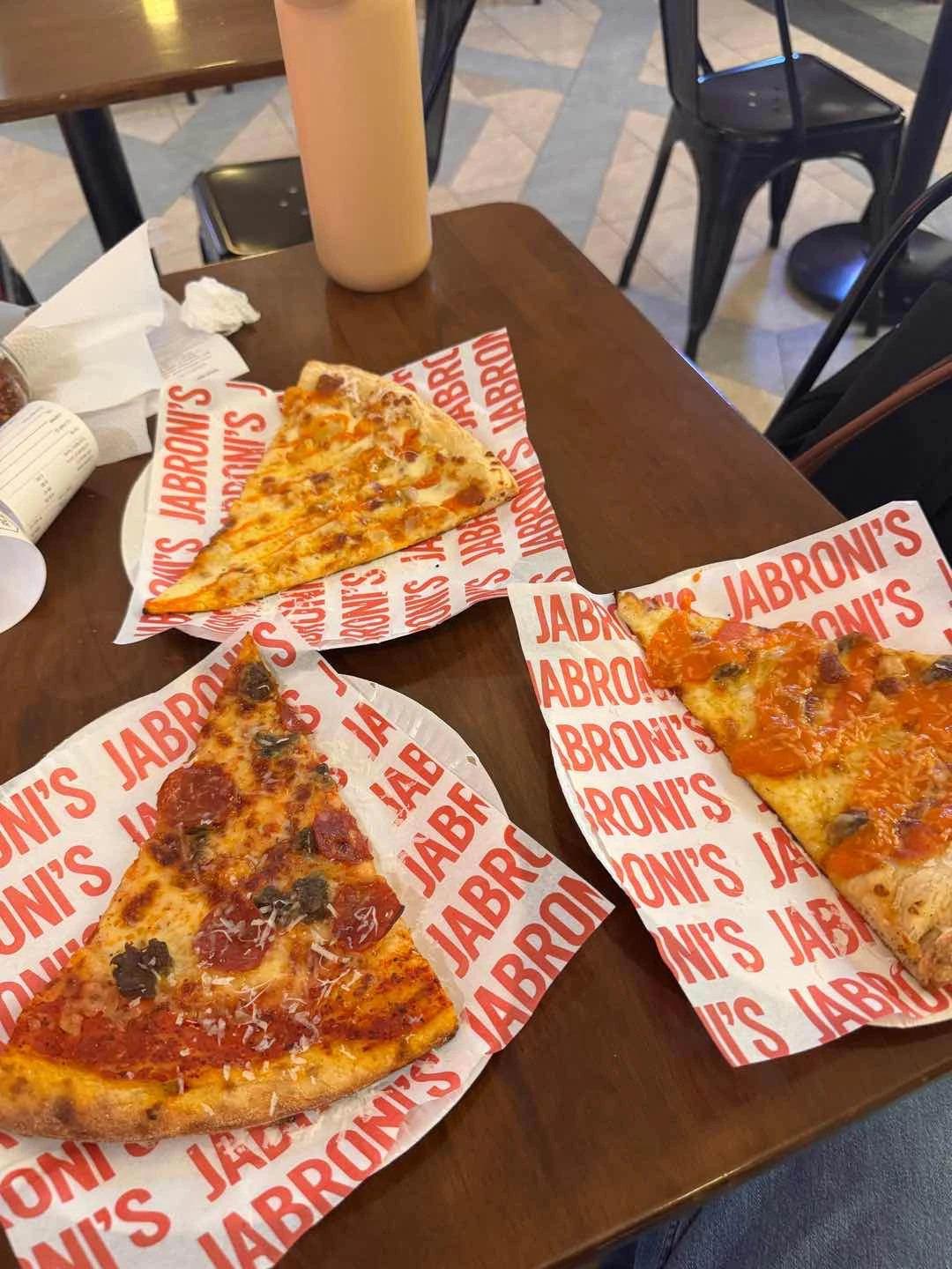 fatboy, amboy, buffalo chicken of Jabroni’s NYC Pizza - Makati
