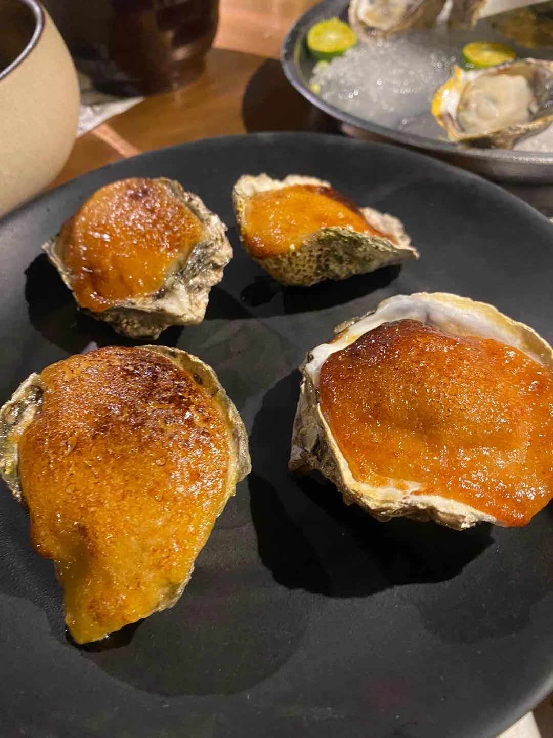 Baked oysters