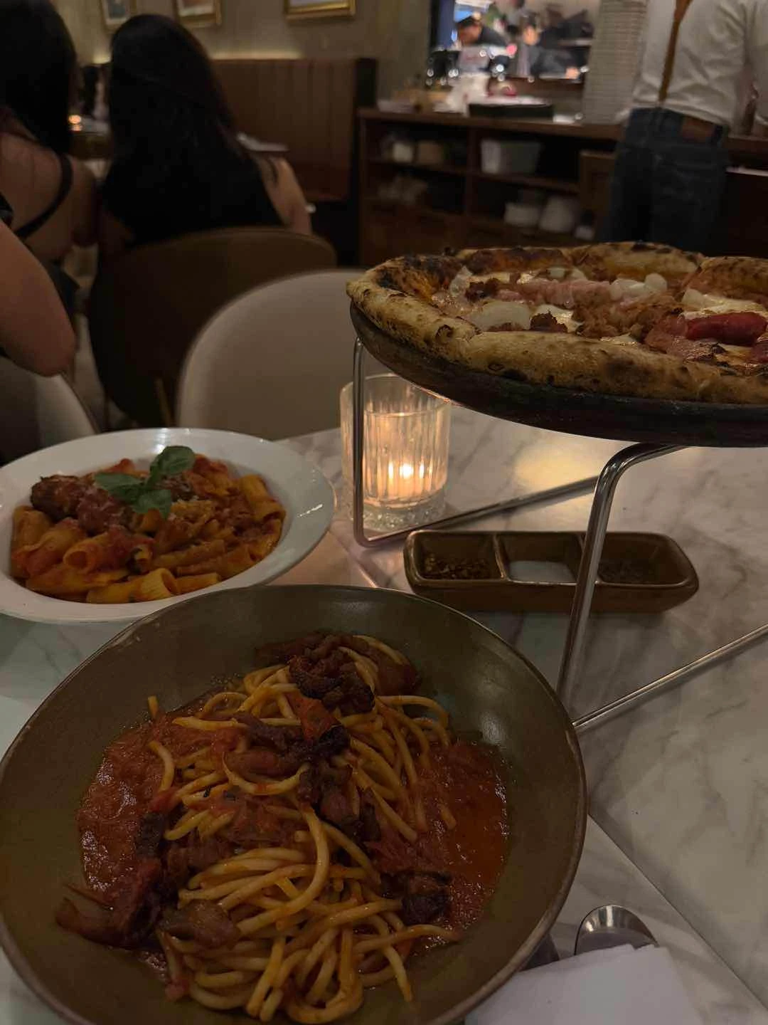 pasta and pizza