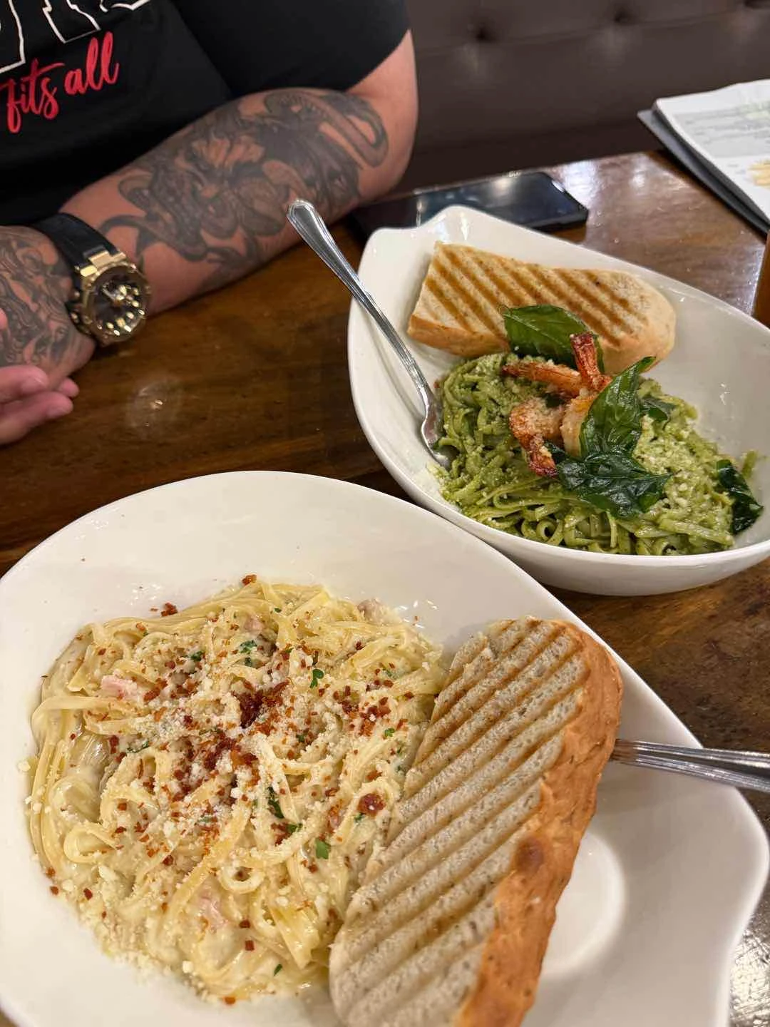 HG Carbonara and Pesto Pasta