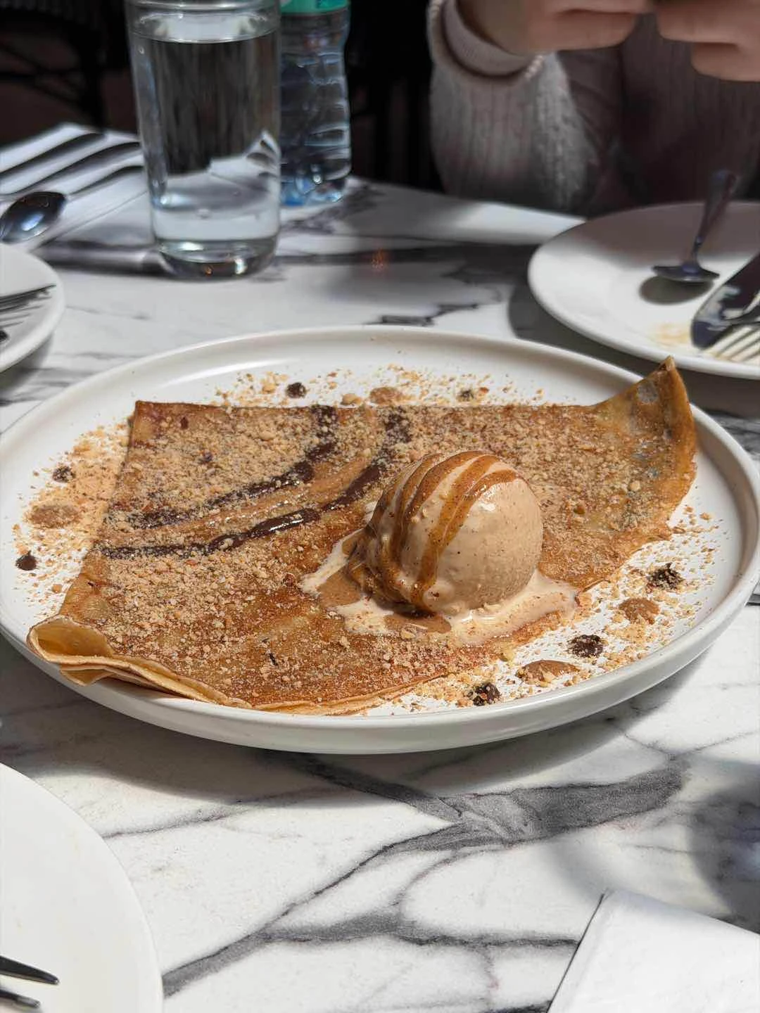 chocolate praline crepe