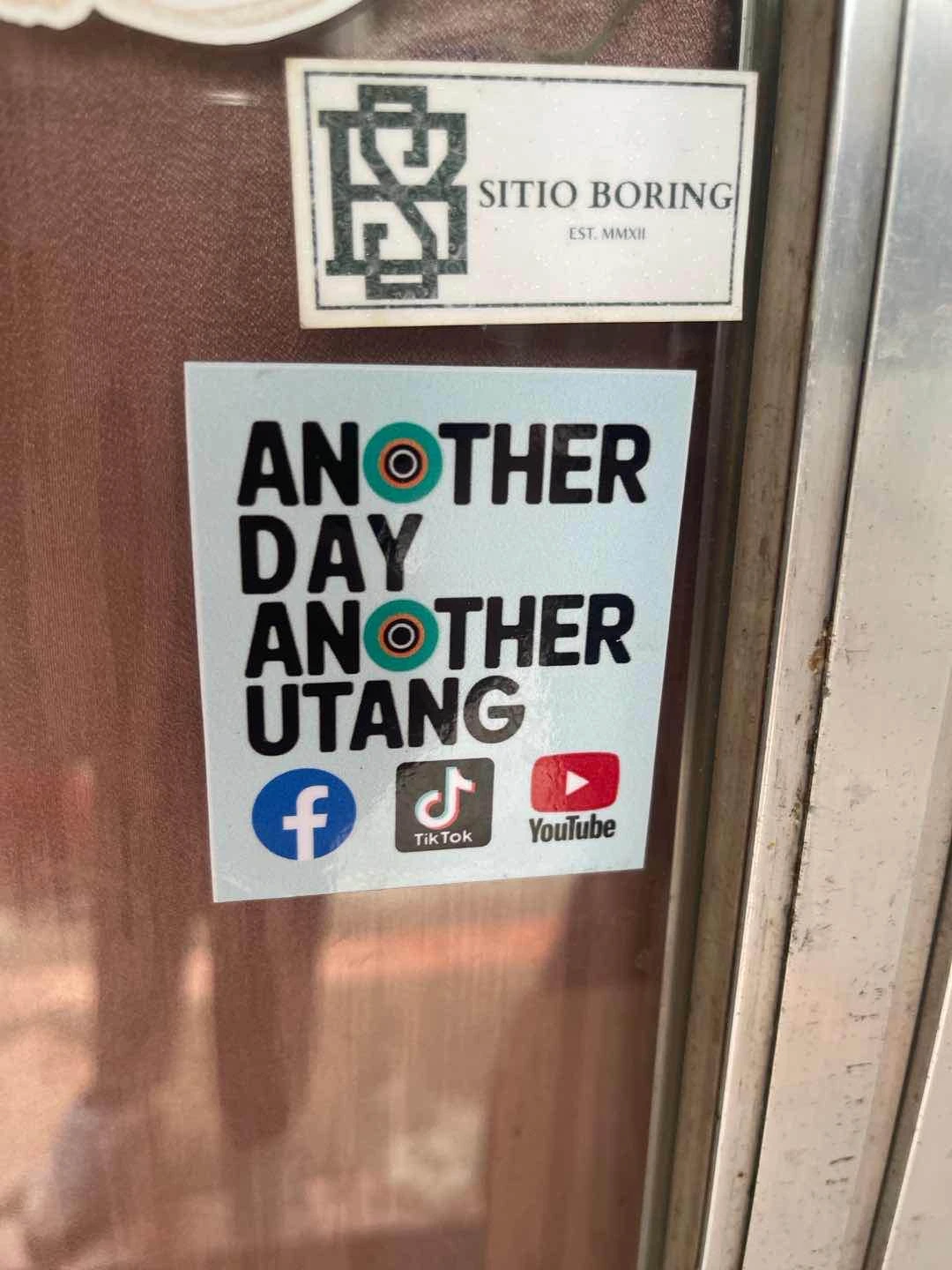 A word to live by…🤣🤣🤣 - this is Don Bei’s door. of Dong Bei Dumplings