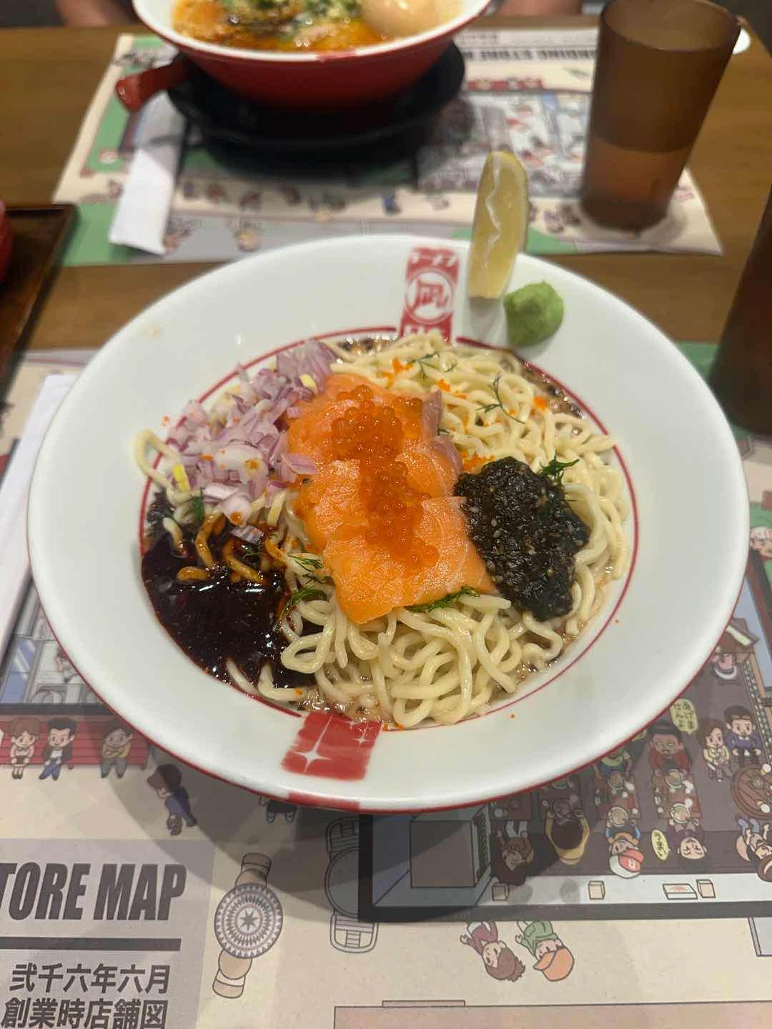 Salmon Ikura Mazesoba of Ramen Nagi