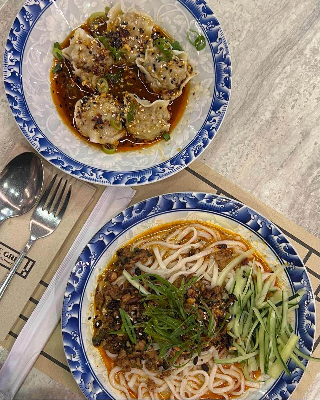 Spicy Pork Dan Dan Noodles and Pork and Shrimp Wontons of Pilya's Kitchen