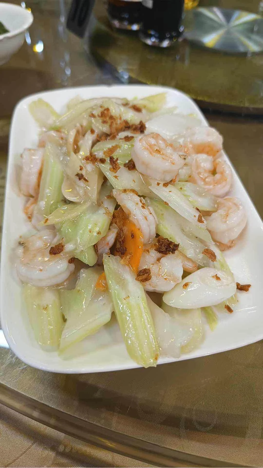 Sauteed Shrimp with Celery