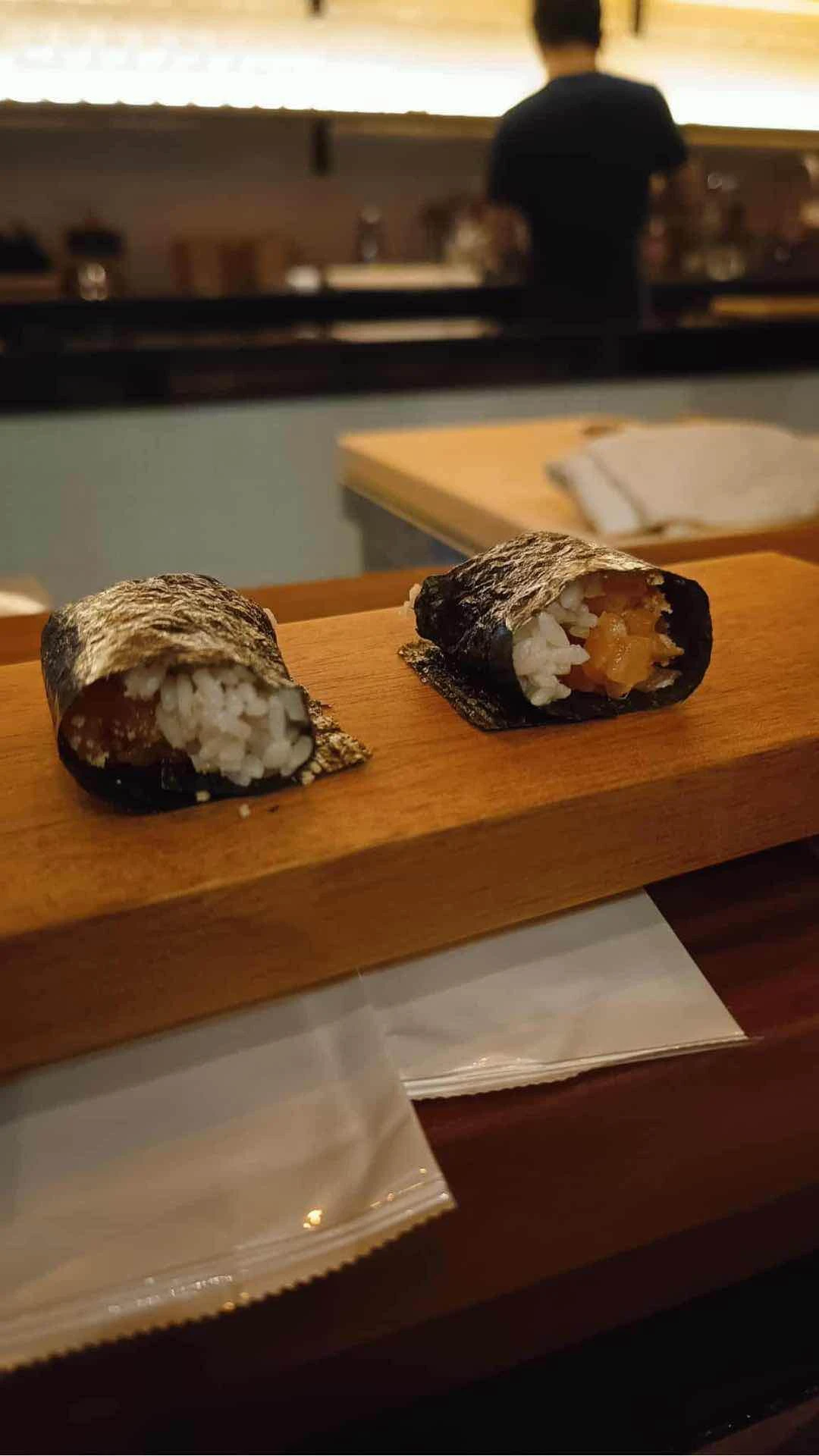 Salmon, Tuna Hand Rolls