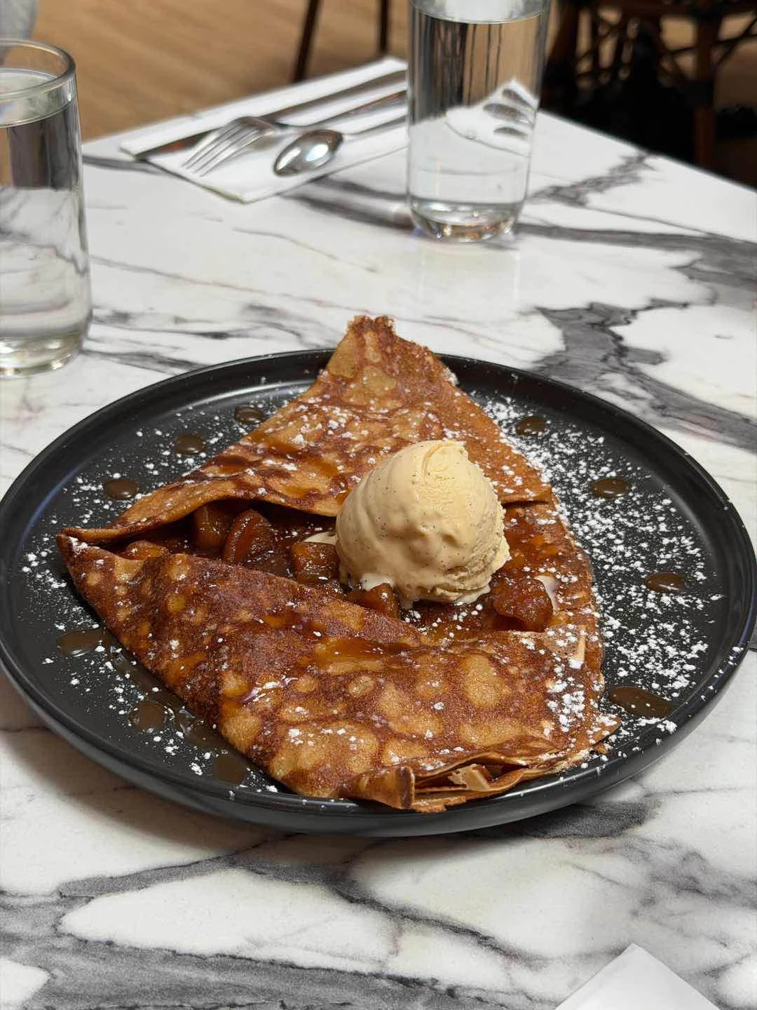 caramel apple crepe