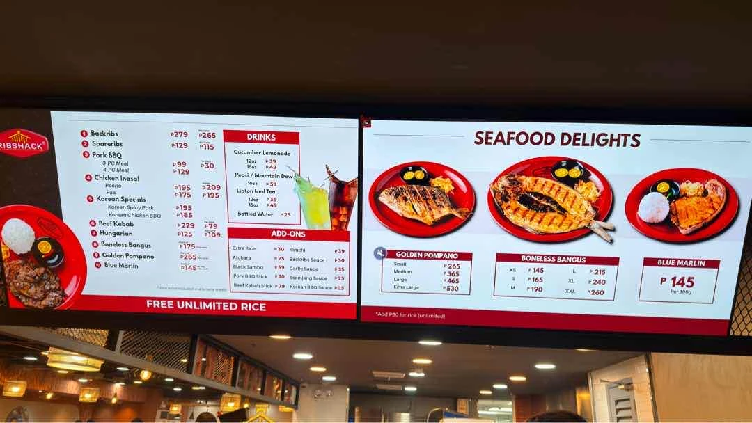 Menu as of Jan 26 2026