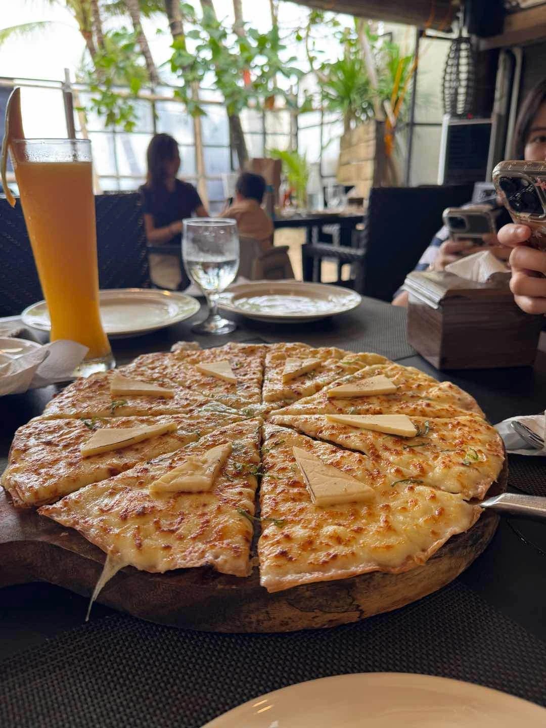 Four cheese pizza