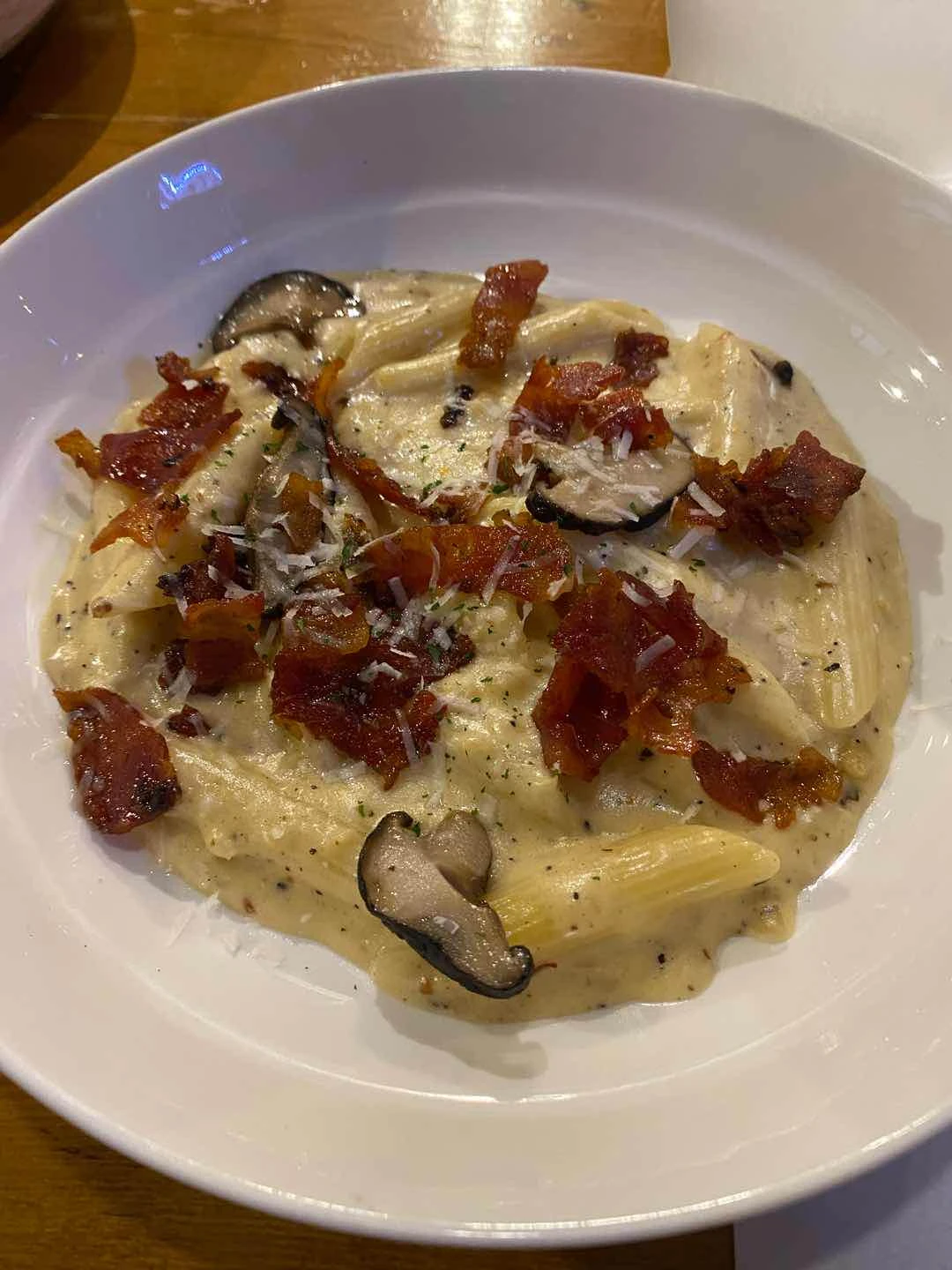 bacon & mushroom pasta