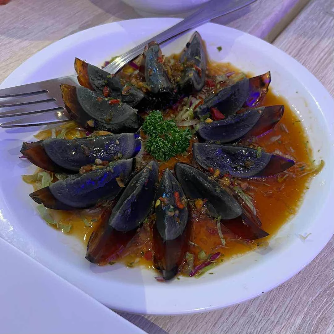 Century egg salad