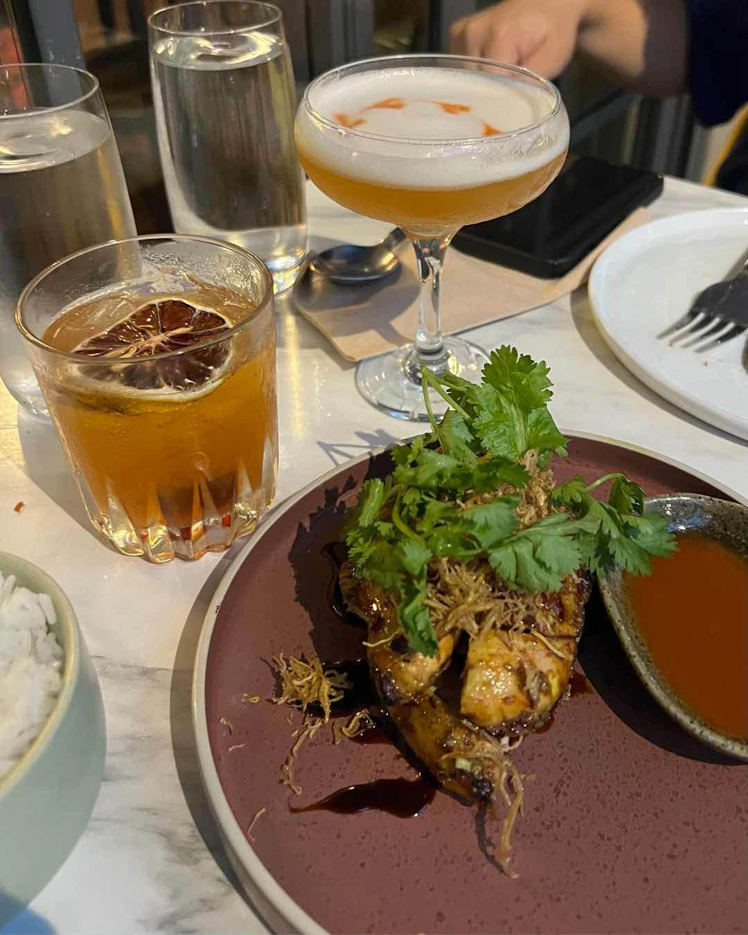 Grilled Chicken with Amaretto Sour and Whiskey Sour
