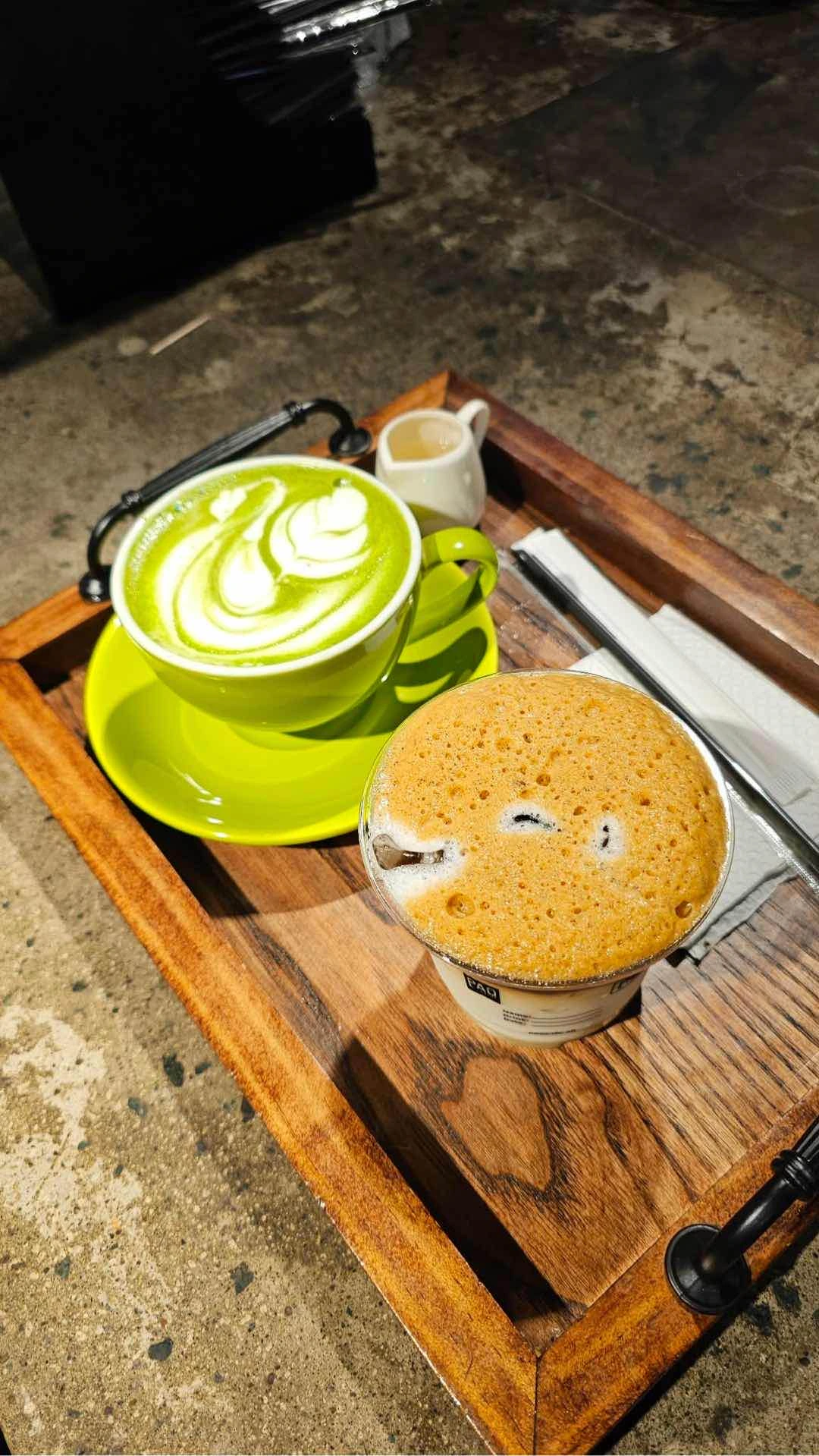 Green tea & Latte
