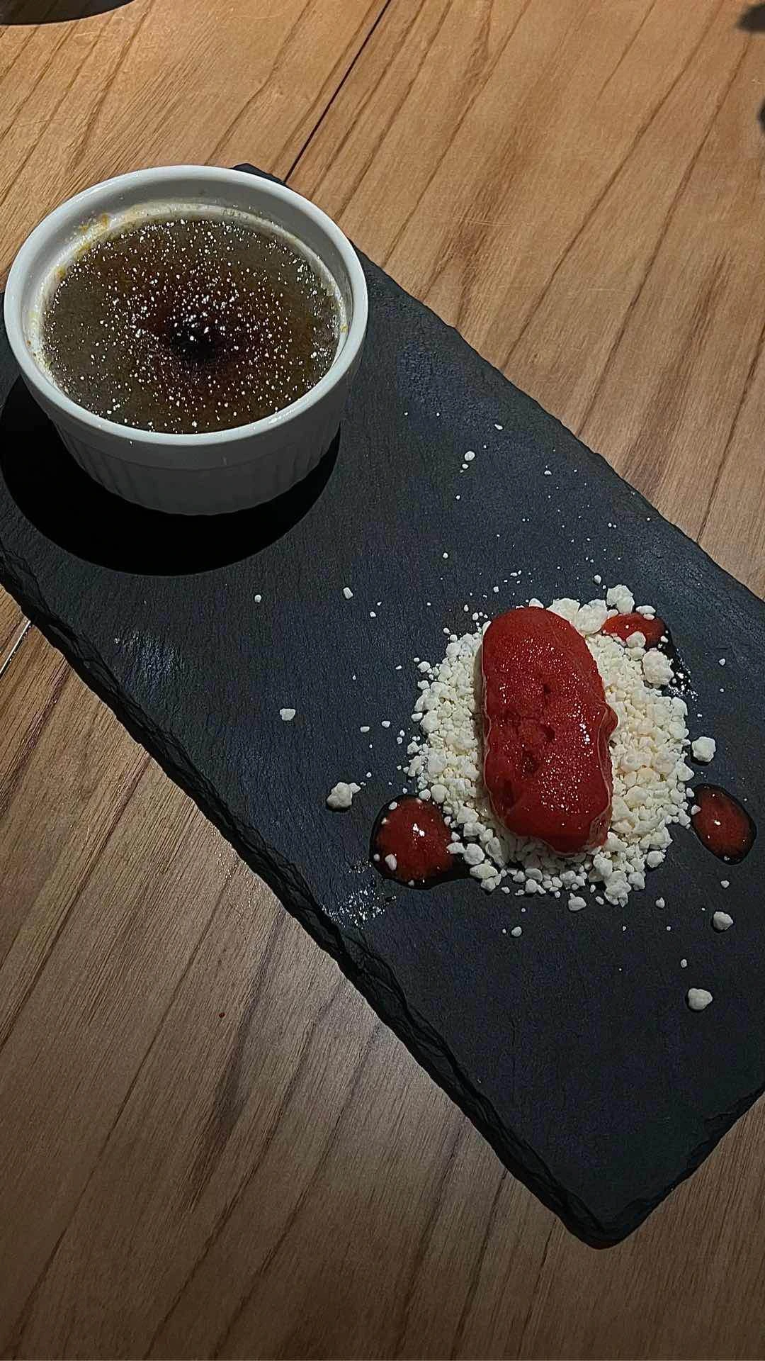 i forgot lol creme brulee i think