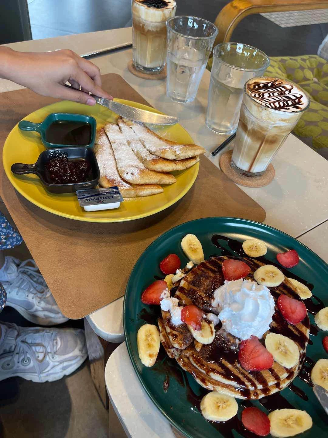 french toast and pancakes