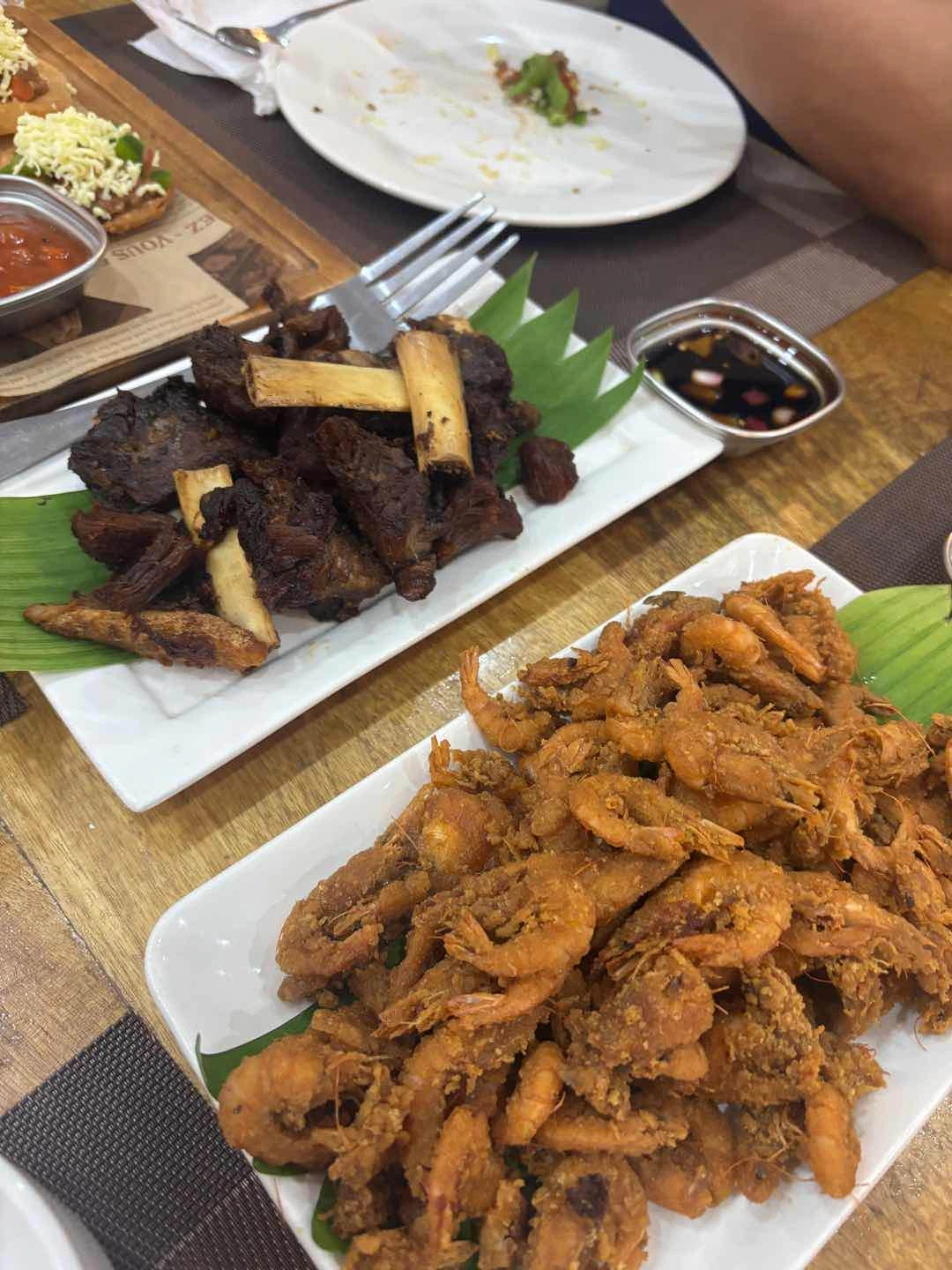 crispy tadyang + nilasing na hipon