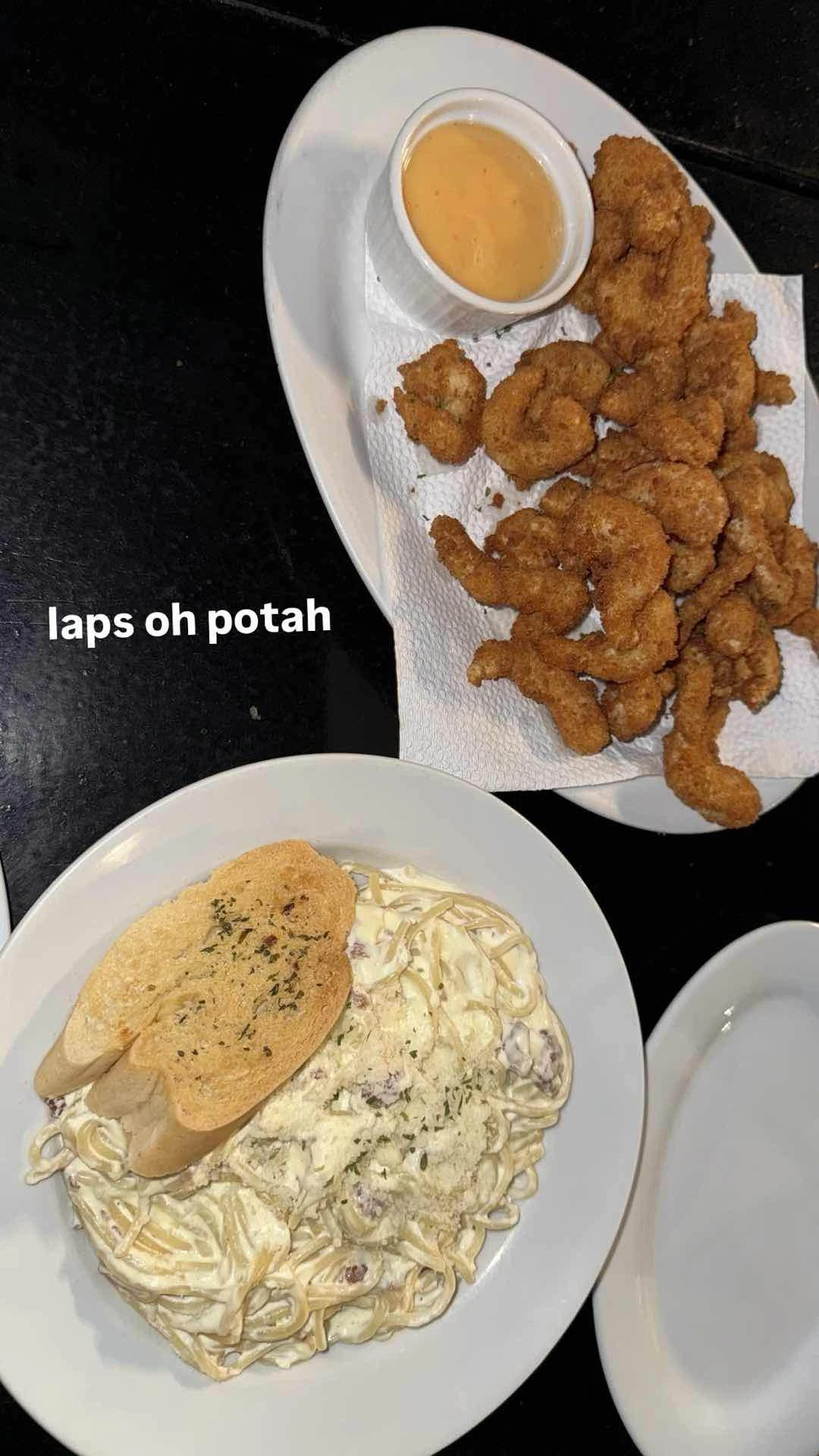fried shrimp and carbo! 