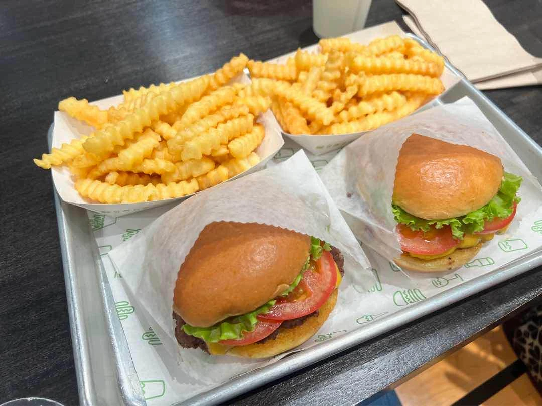 Burger and fries