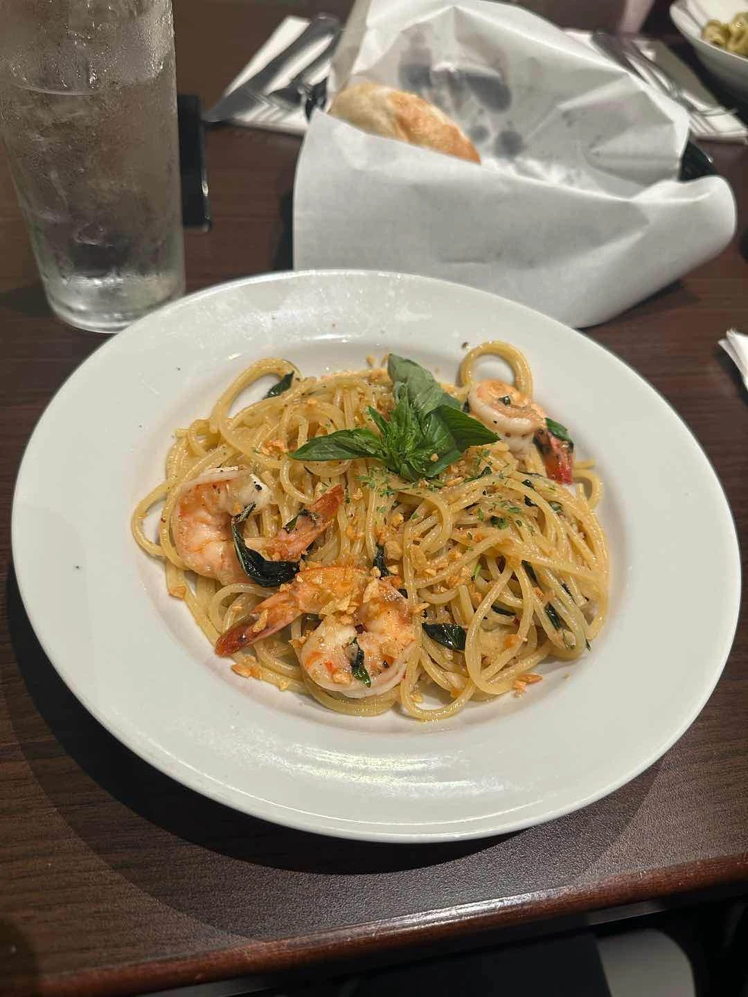 Shrimp & Basil Aglio Olio