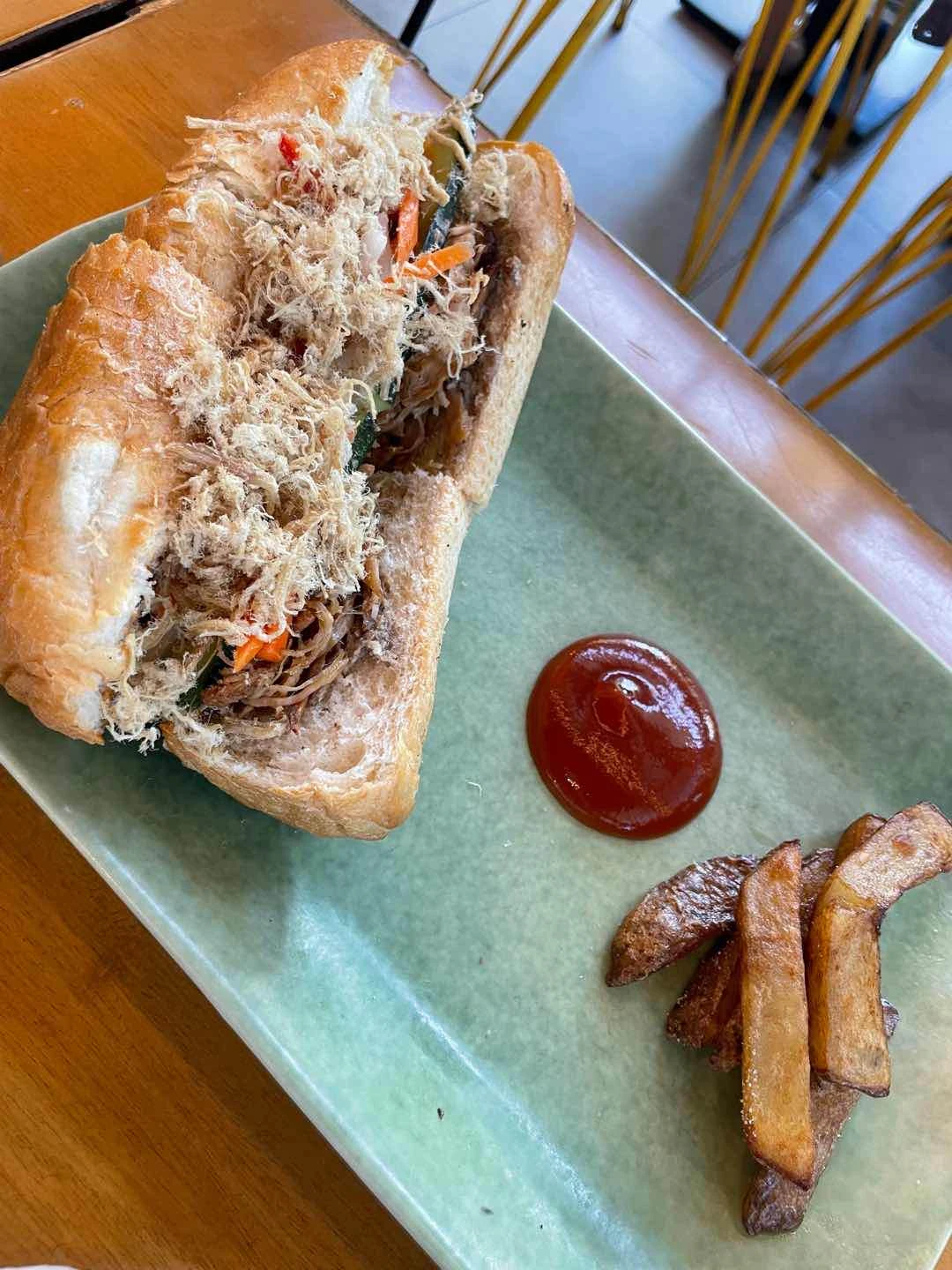 pate and floss banh mi of Propaganda Vietnamese Bistro